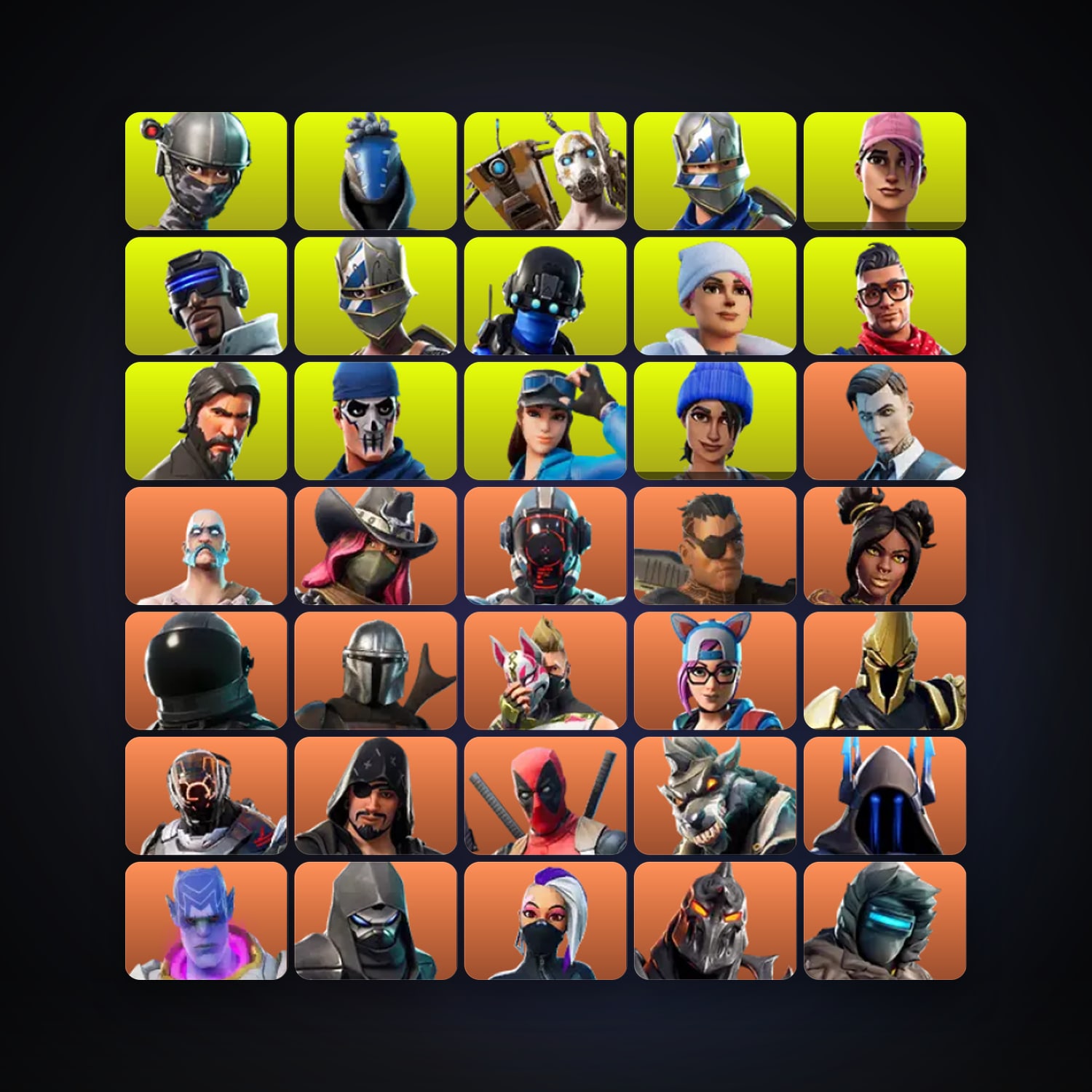 Fortnite locker — 171 skins — lvl 2956 — HabibiAccounts