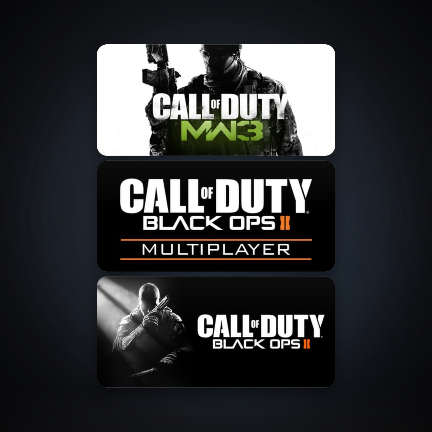 Call of Duty: Modern Warfare 3 - Multiplayer + Call of Duty: Black Ops II, 5 games, clean — HabibiAccounts