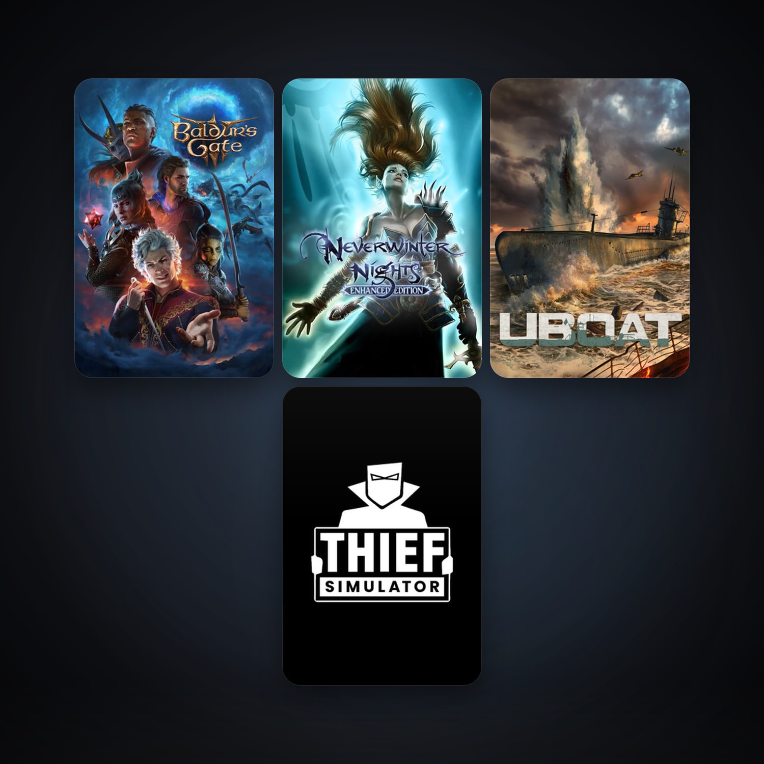 UBOAT + Neverwinter Nights: Enhanced Edition, 6 games, clean — HabibiAccounts