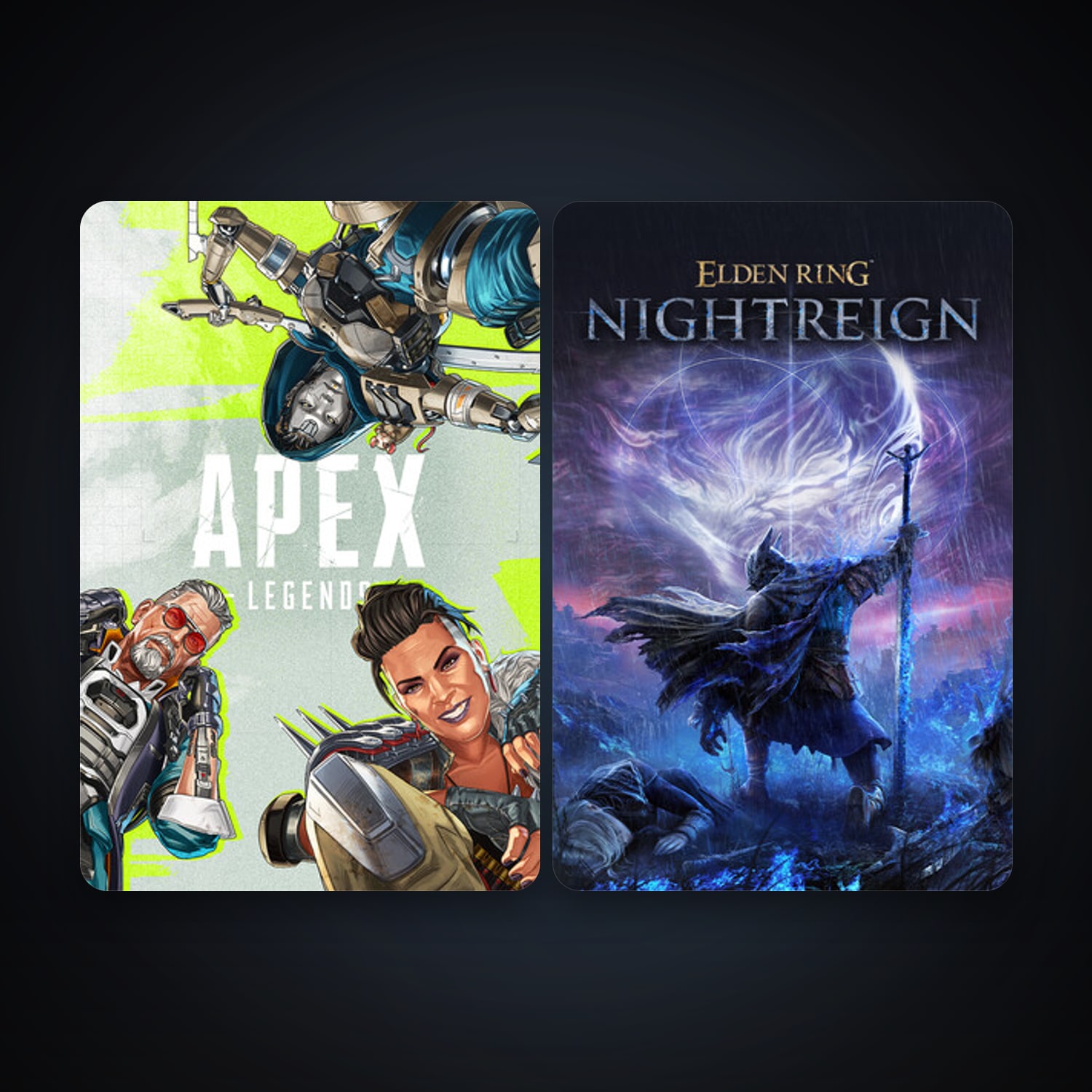 Apex Legends + ELDEN RING NIGHTREIGN, 2 games, clean — HabibiAccounts