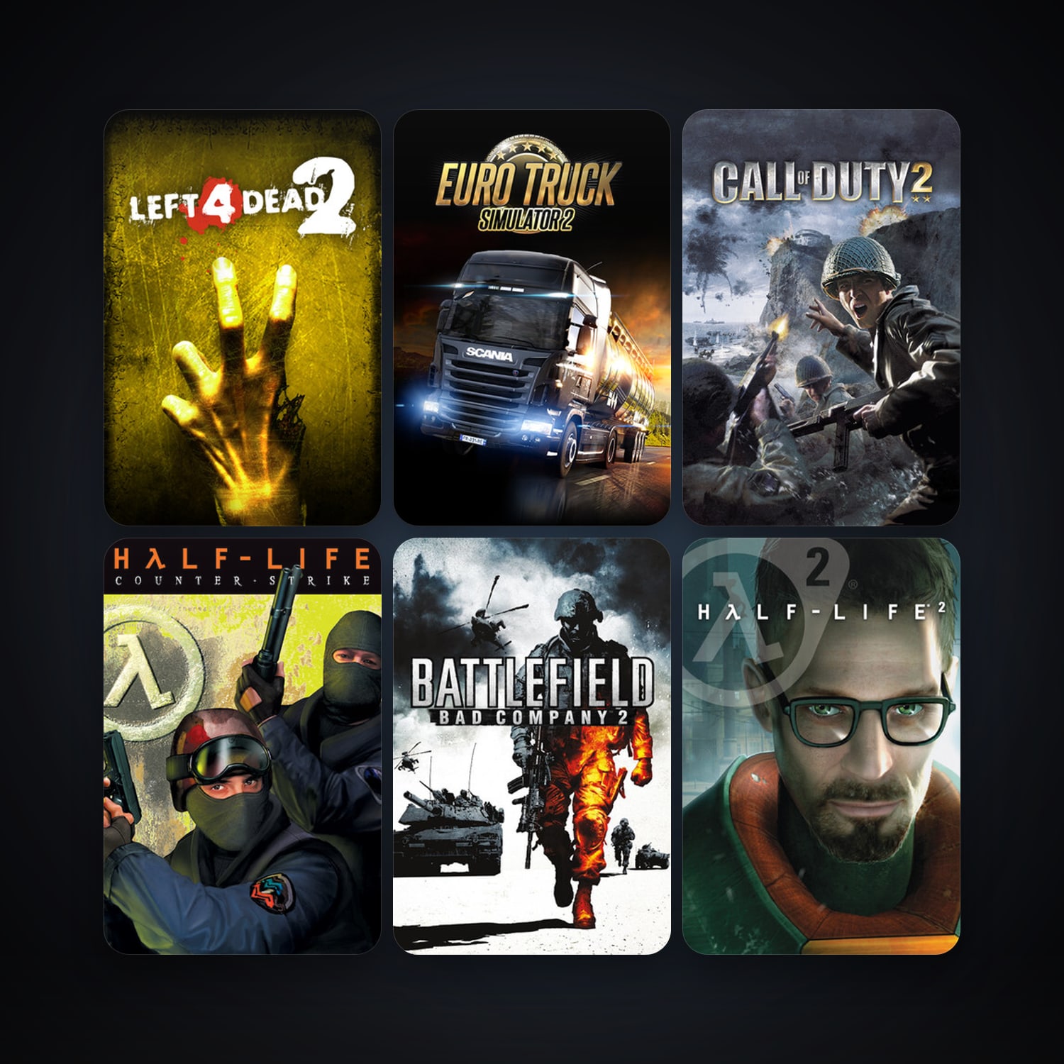 Counter-Strike + Half-Life 2, 13 games, clean — HabibiAccounts