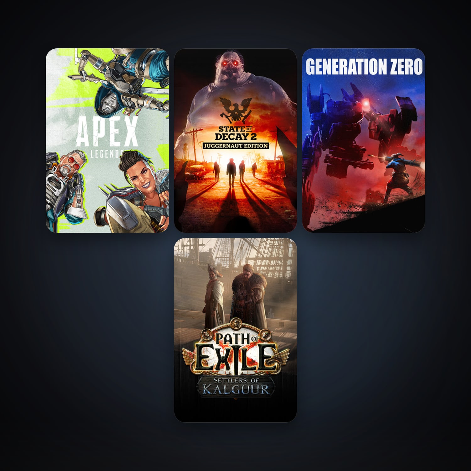 Steam account: Path of Exile + State of Decay 2: Juggernaut Edition, 4 games, clean — HabibiAccounts