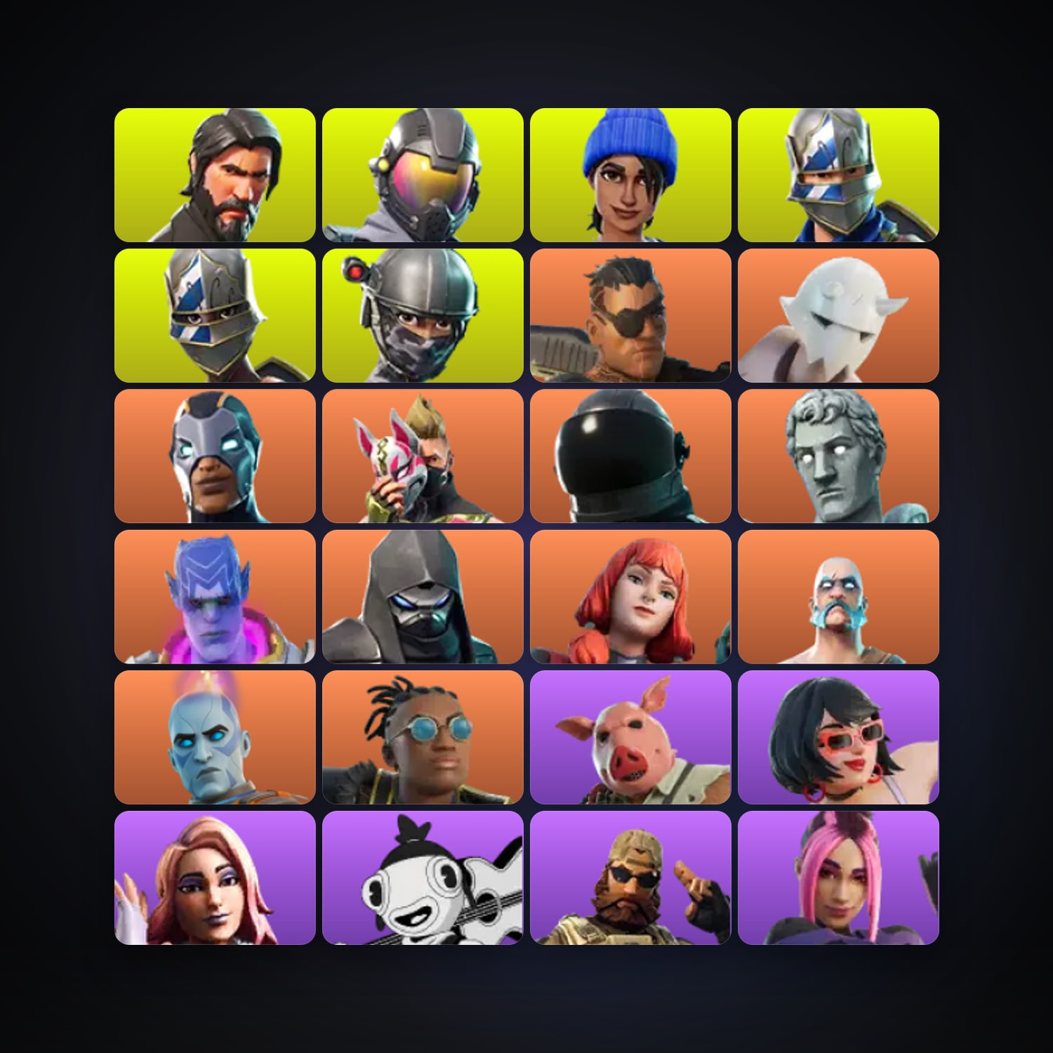 هالحساب فورتنايت، اللوكر مليان 96 سكن، 700 فيبوكس، لفل 1494، 135 فوز — HabibiAccounts
