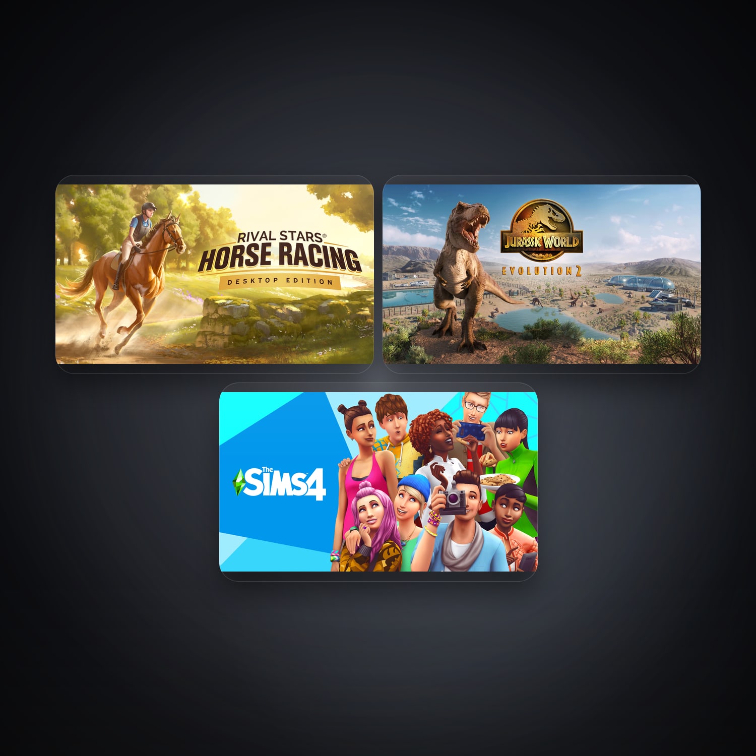 Rival Stars Horse Racing : Desktop Edition & Jurassic World Evolution 2 | 3 Games — HabibiAccounts