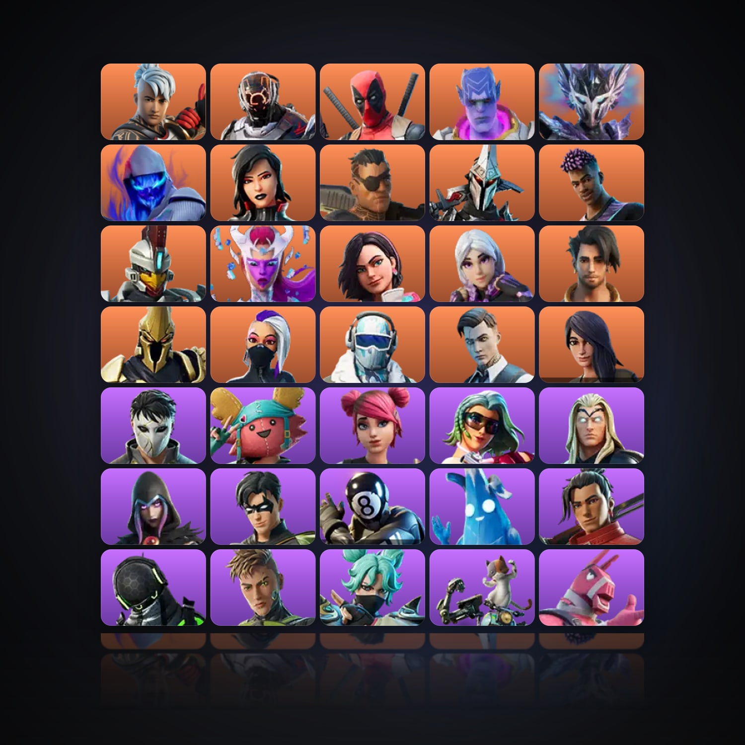 Fortnite | 124 Skins | 350 V-Bucks | Level 1654 | 147 Wins — HabibiAccounts