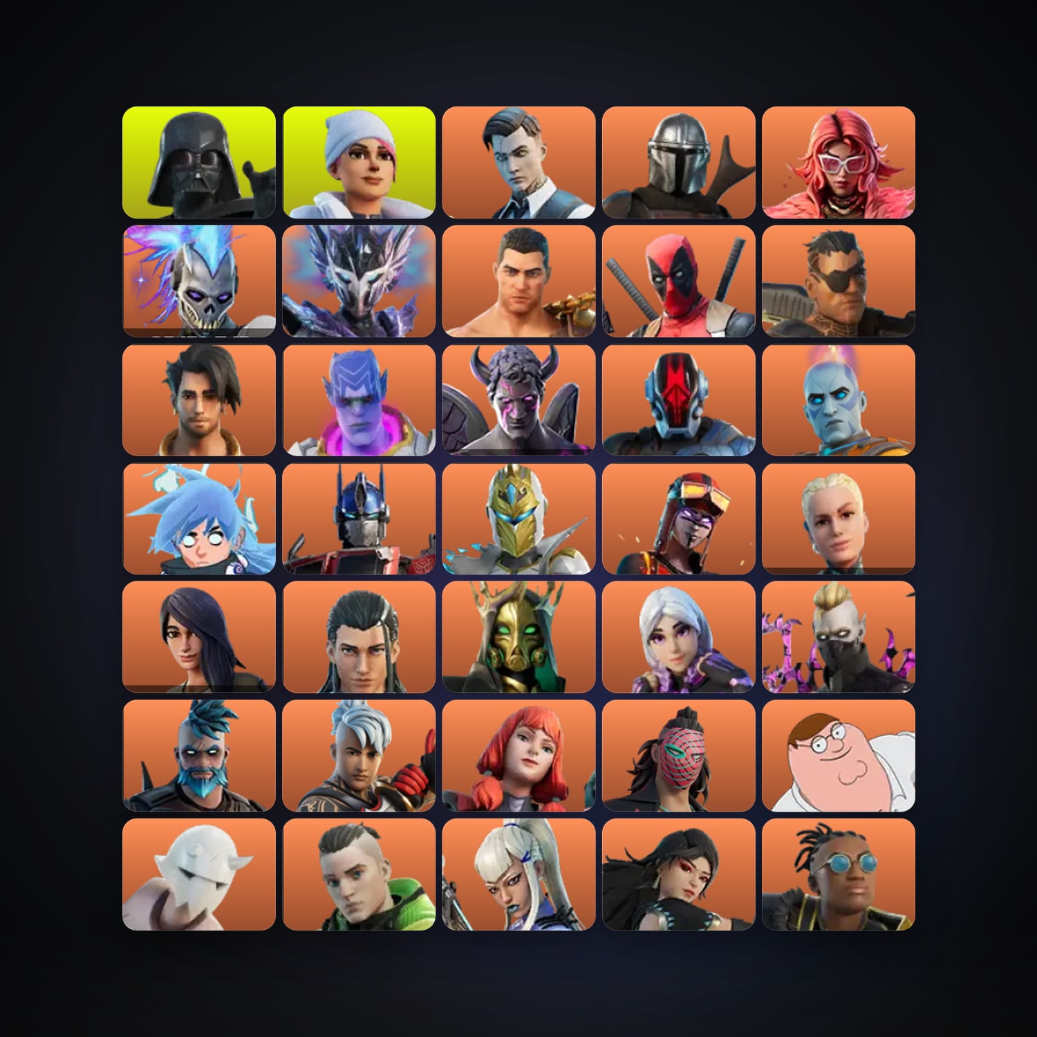 هالحساب فورتنايت، اللوكر مليان 510 سكن، 2K فيبوكس، لفل 5800، 698 فوز — HabibiAccounts