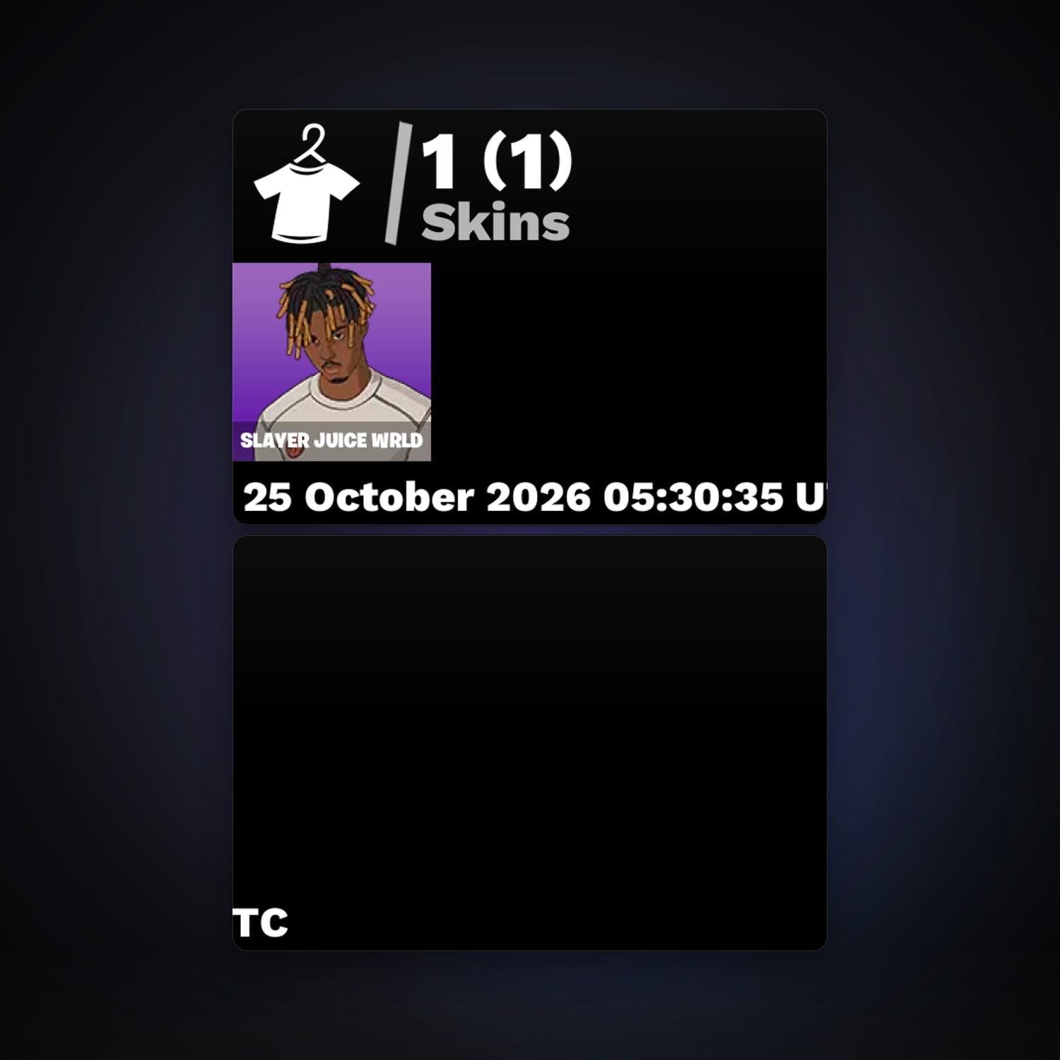 Fortnite account with Slayer Juice WRLD — 1 skin — 200 V-Bucks — lvl 55 — HabibiAccounts