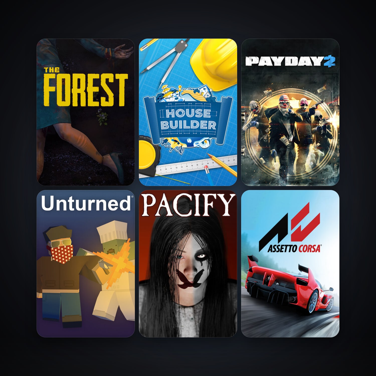 PAYDAY 2 + The Forest, 9 games, clean — HabibiAccounts