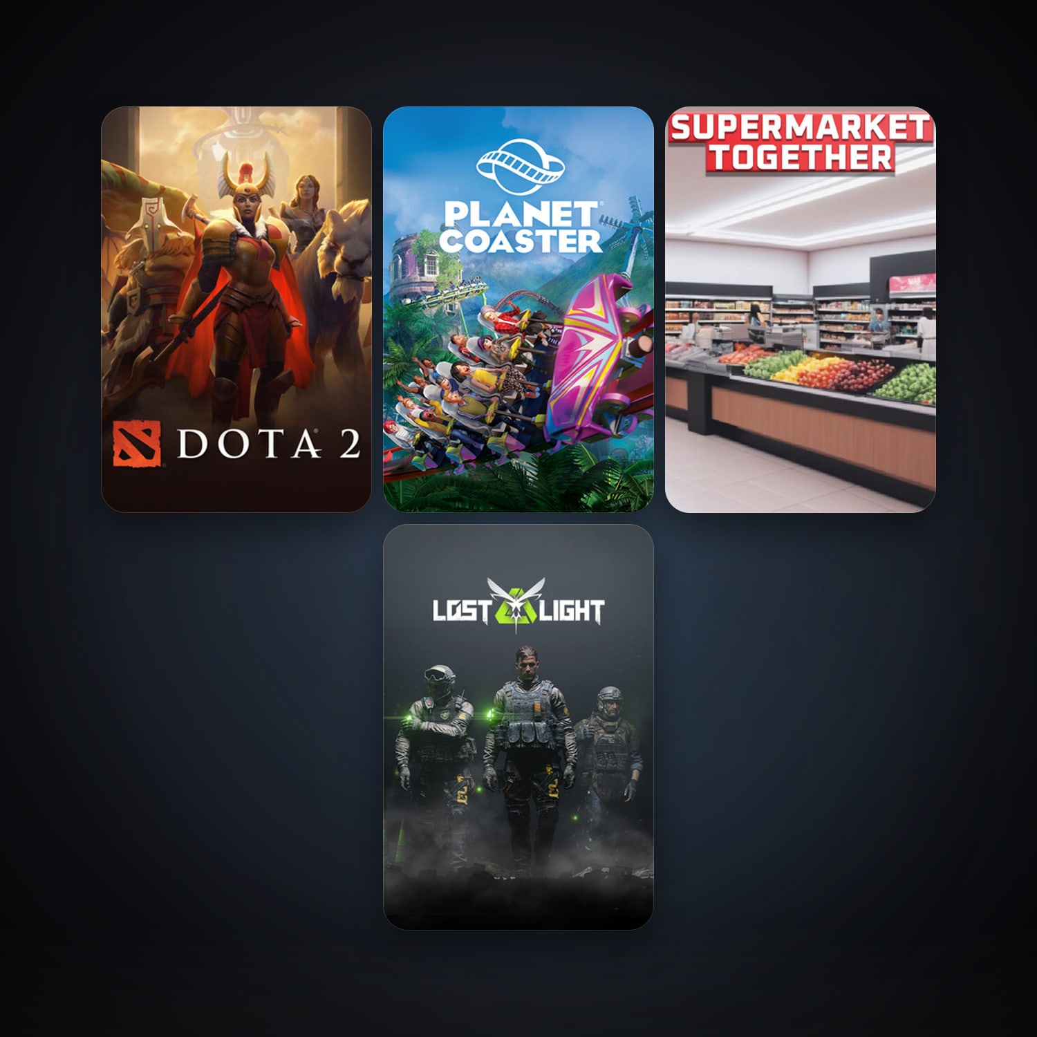 Dota 2 + Planet Coaster, 7 games, clean — HabibiAccounts