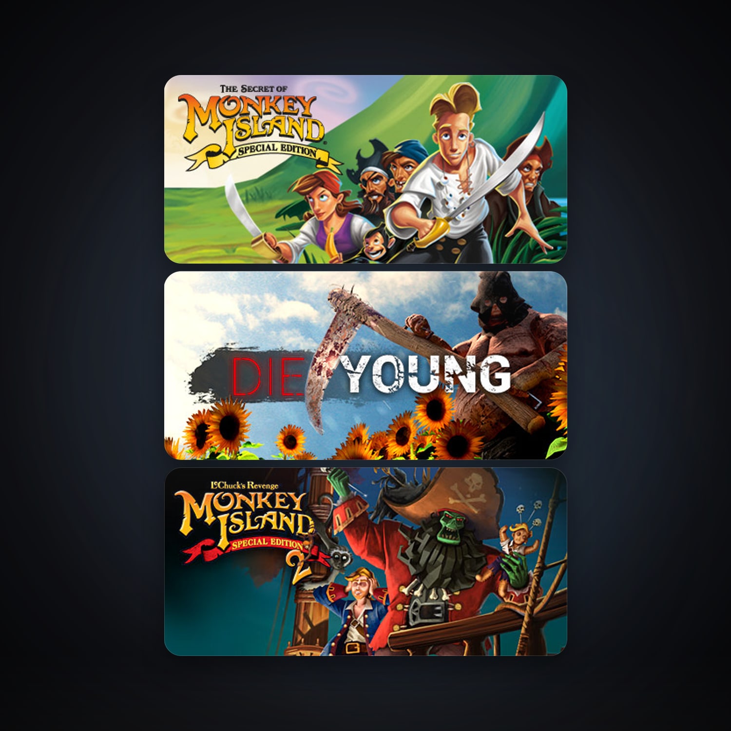 The Secret of Monkey Island: Special Edition + Monkey Island 2 Special Edition: LeChuck’s Revenge, 4 games, clean — HabibiAccounts