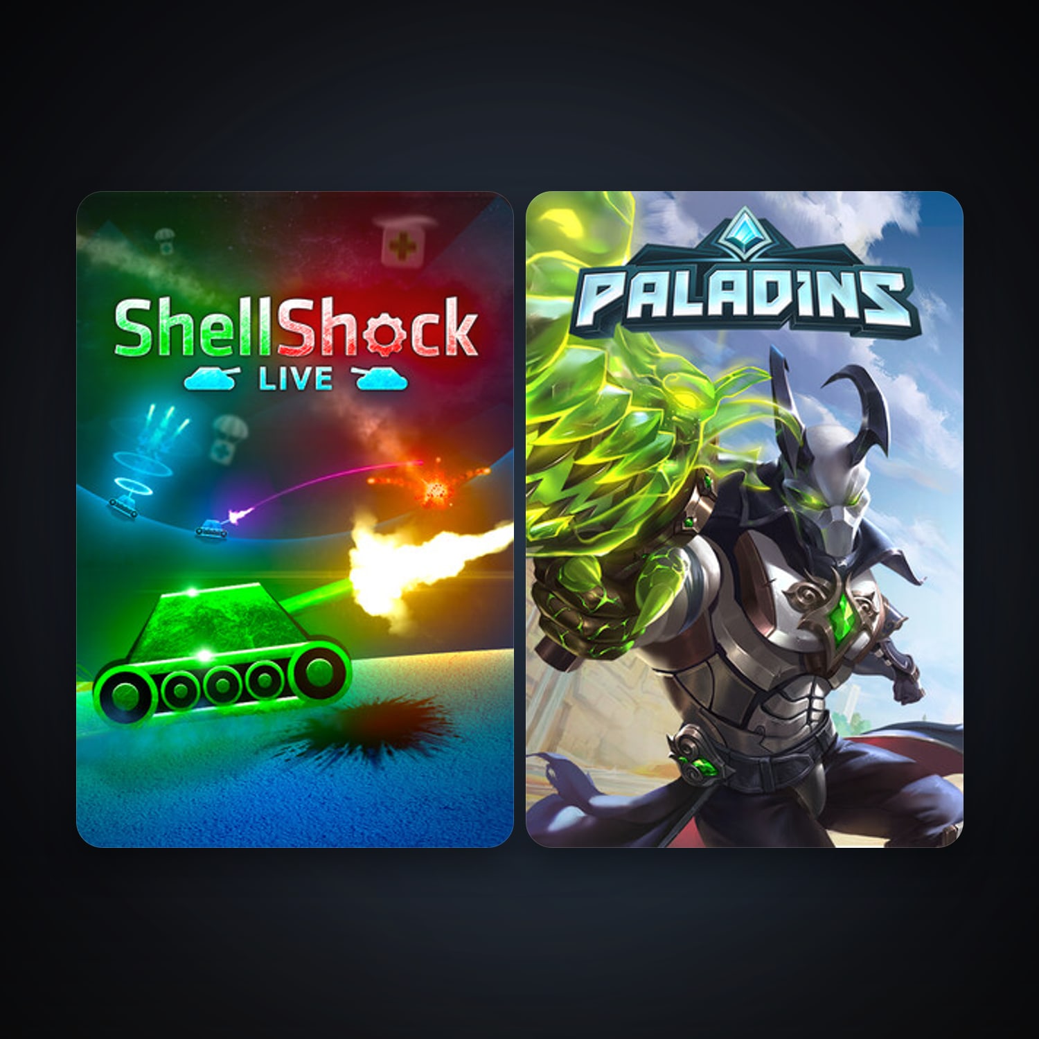 ShellShock Live + Paladins, 3 games, clean — HabibiAccounts