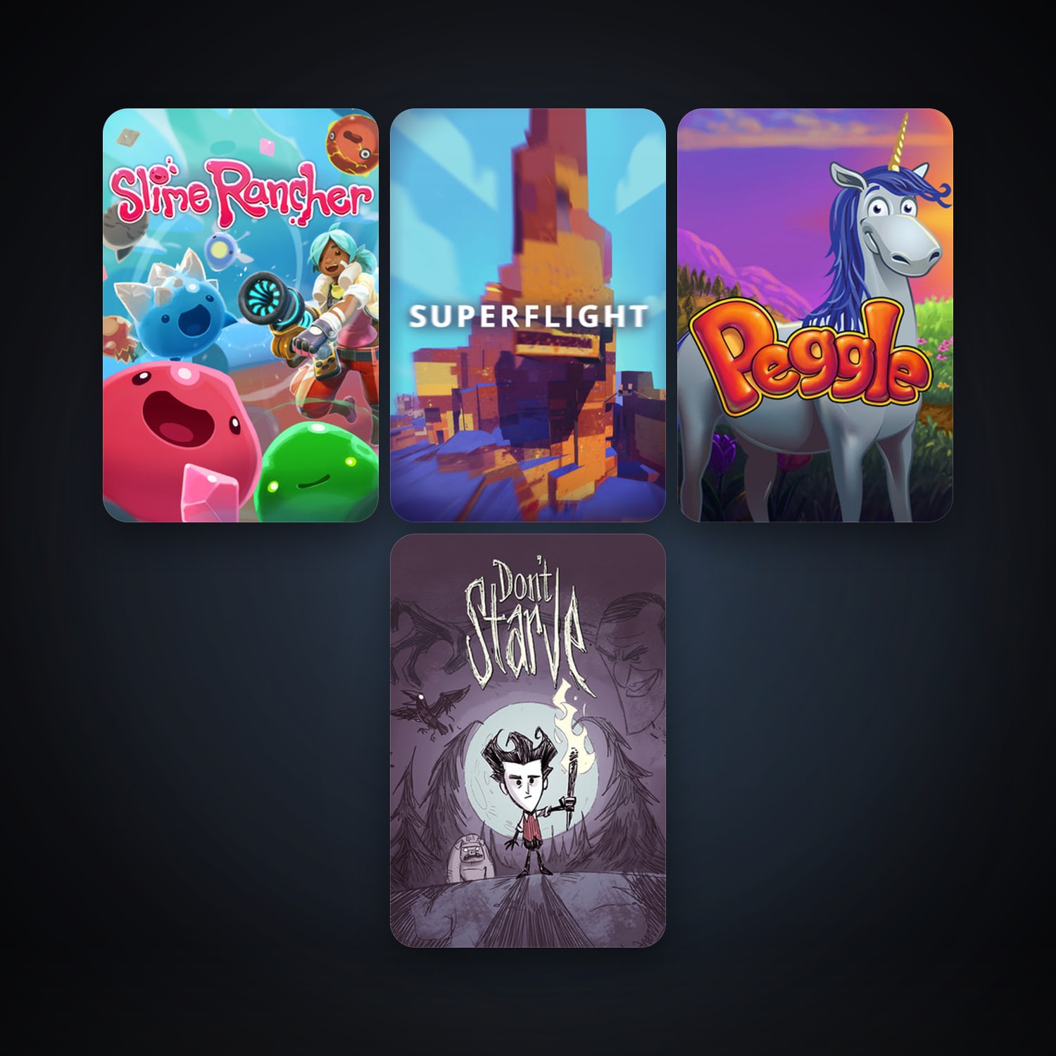 Peggle Deluxe + Don't Starve, 6 games, clean — HabibiAccounts