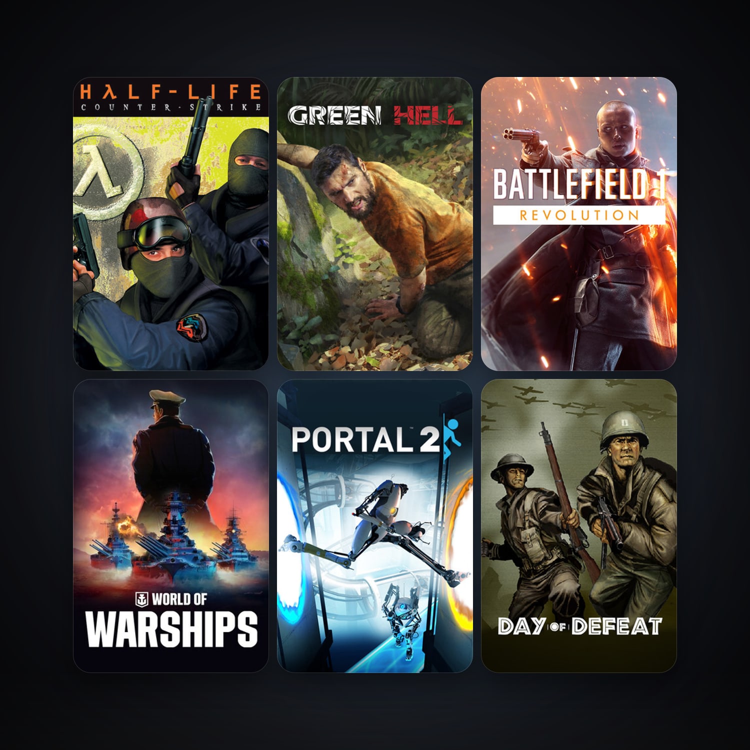 Counter-Strike + Team Fortress Classic, 15 games, Steam 11, clean — HabibiAccounts