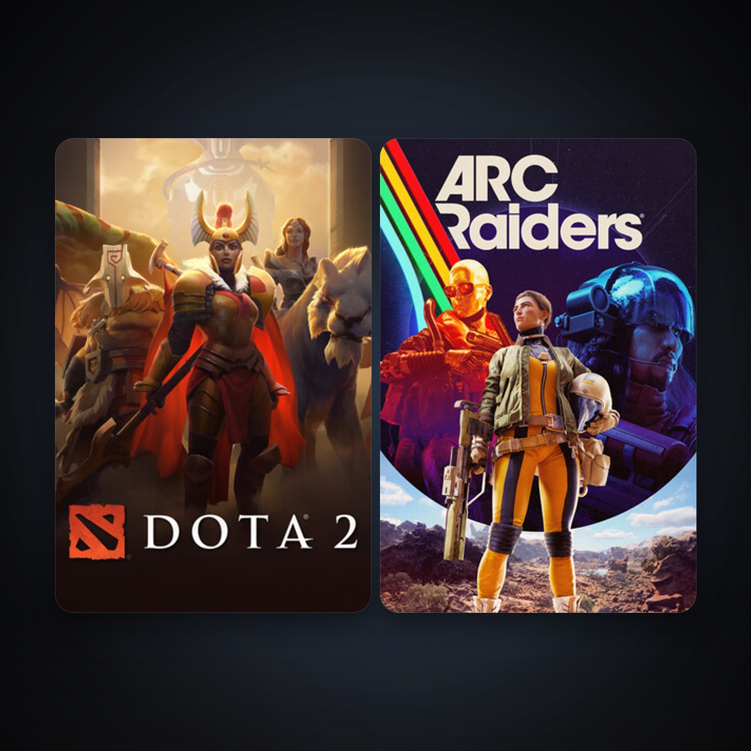 Dota 2 + ARC Raiders, 3 games, clean — HabibiAccounts