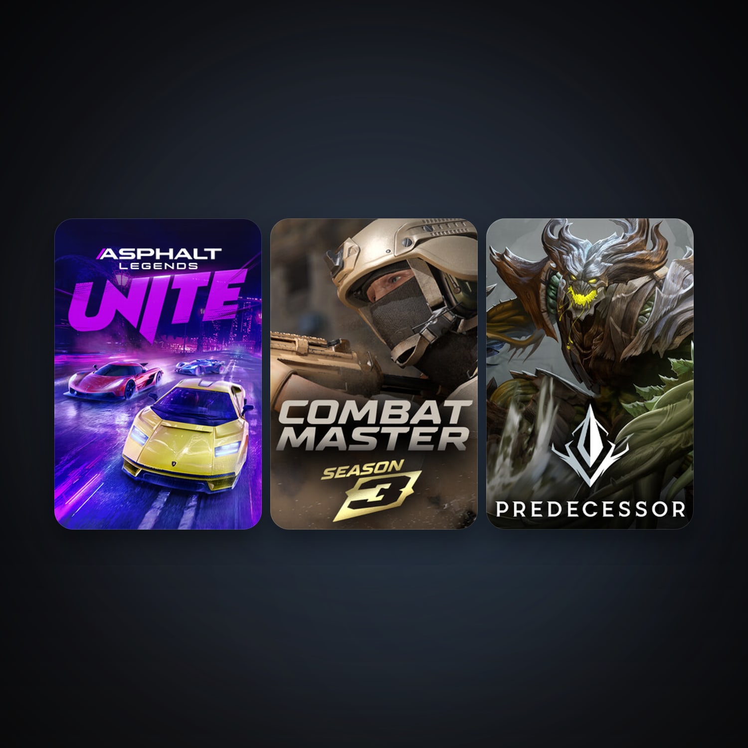Asphalt Legends Unite & Combat Master: Season 1 | Clean — HabibiAccounts