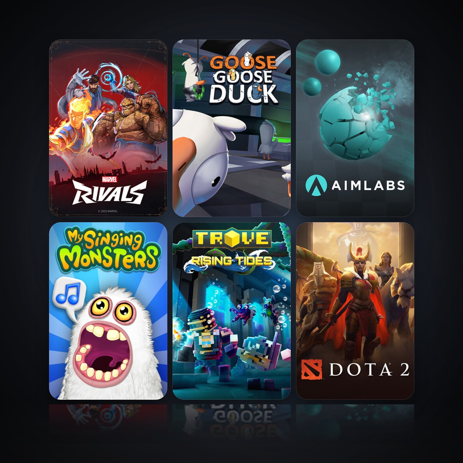 Marvel Rivals & Goose Goose Duck | 17 Games | Clean — HabibiAccounts
