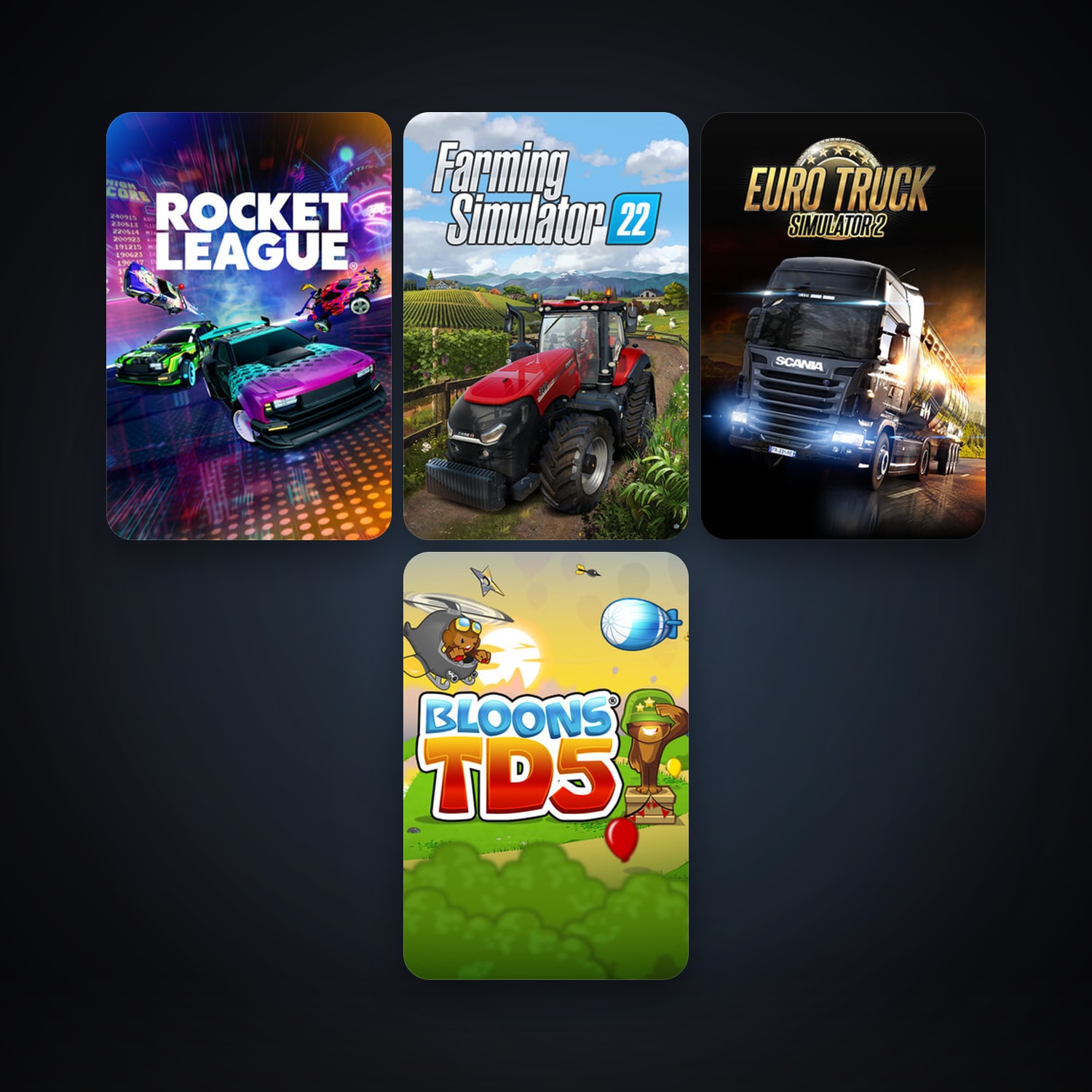 Euro Truck Simulator 2 + Rocket League, 7 games, clean — HabibiAccounts