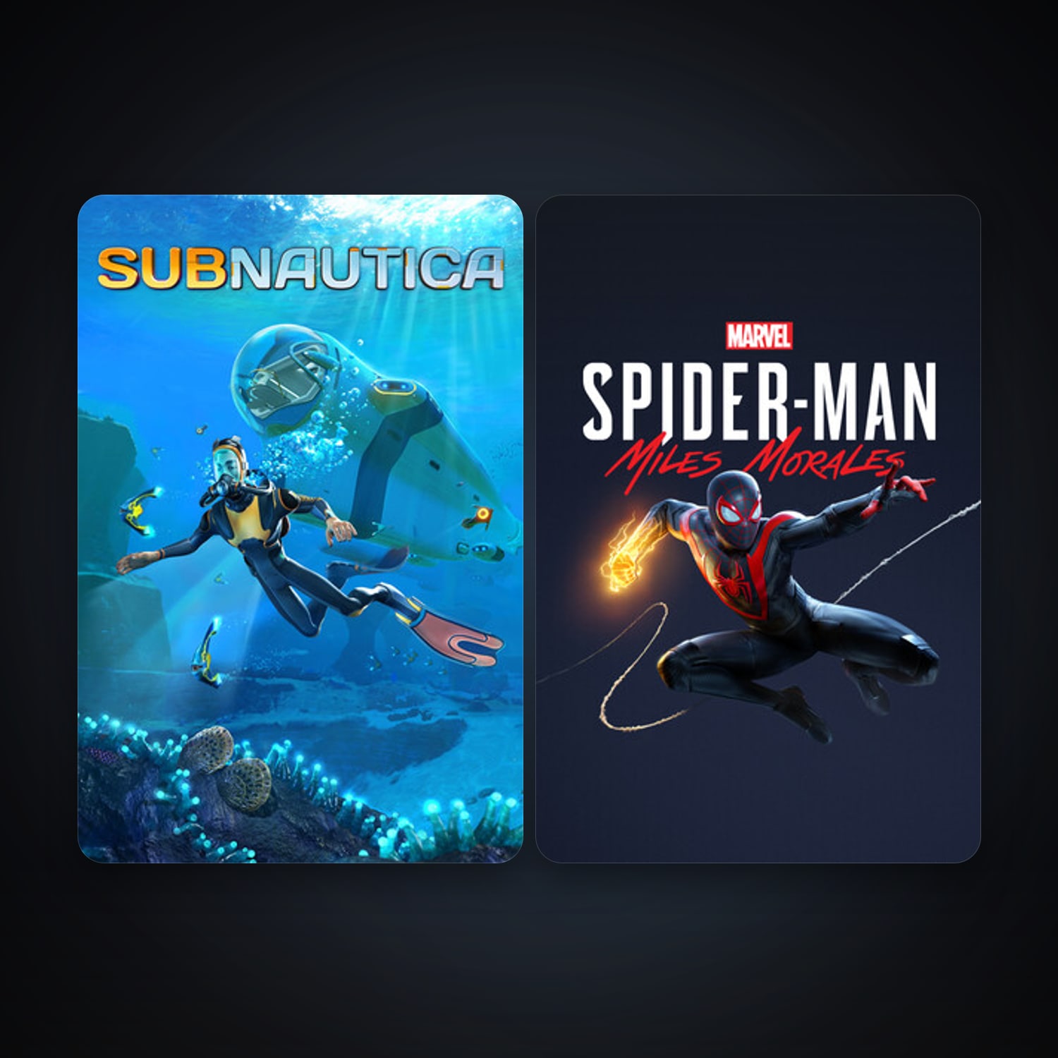 Subnautica + Marvel’s Spider-Man: Miles Morales, 7 games, clean — HabibiAccounts
