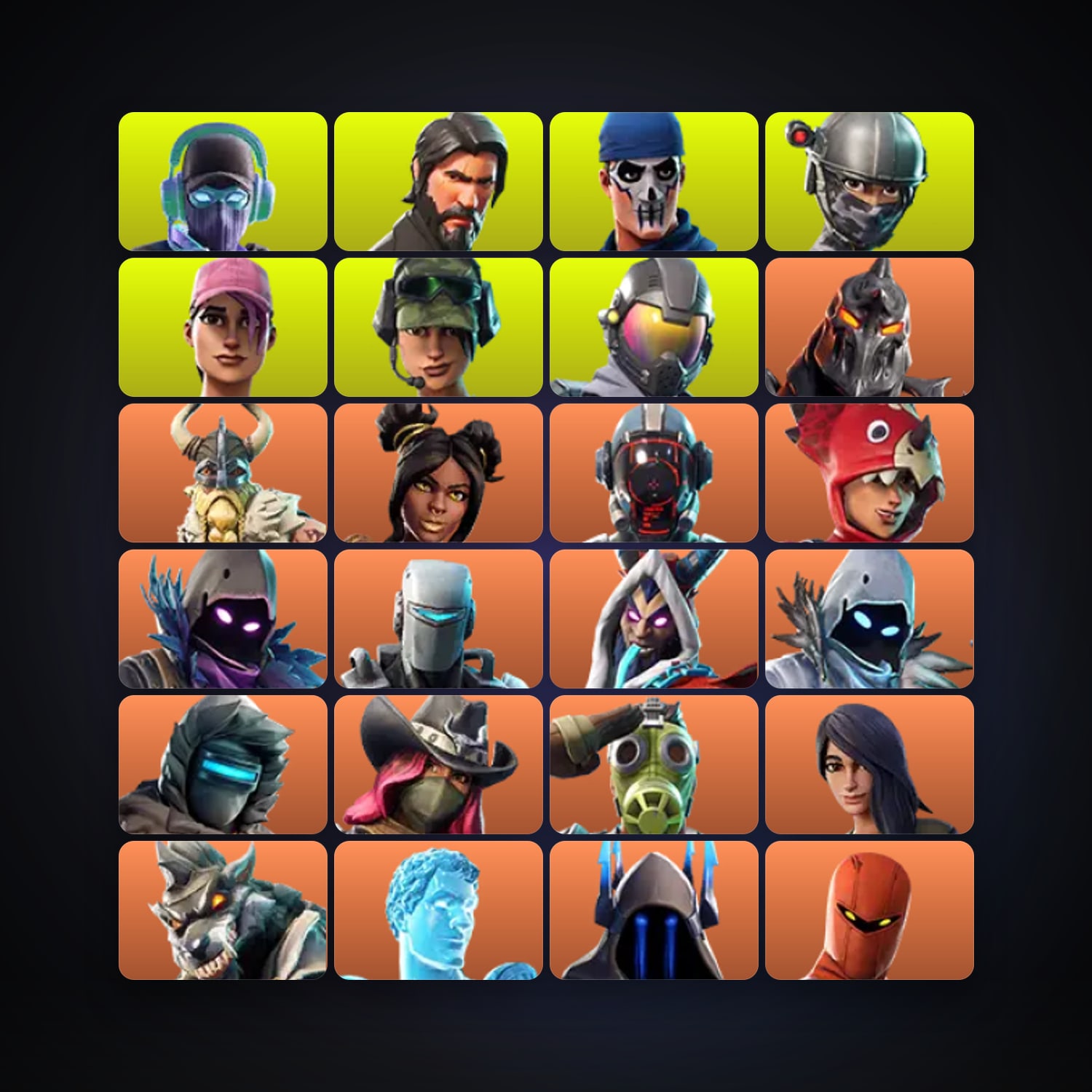 Fortnite locker — 121 skins — 300 V-Bucks — lvl 488 — HabibiAccounts