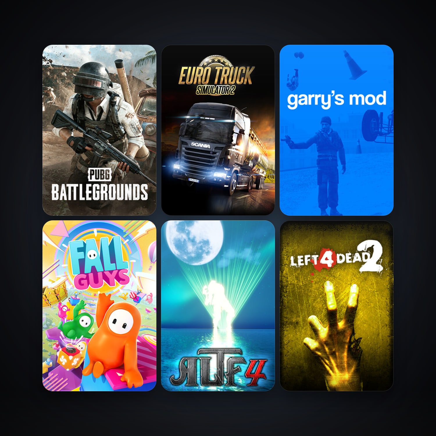 Left 4 Dead 2 + Garry's Mod, 12 games, Steam 11, clean — HabibiAccounts