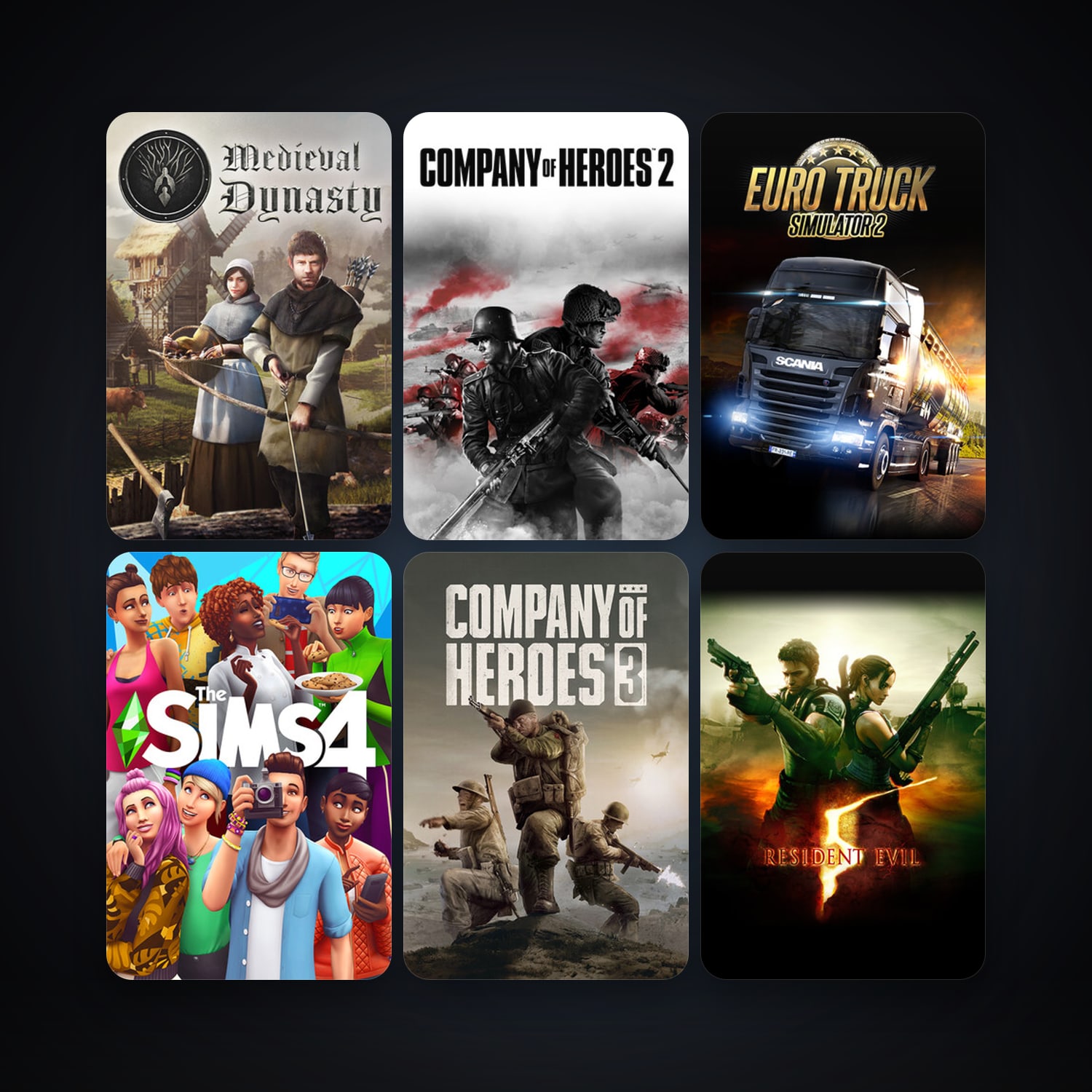 Medieval Dynasty & Company of Heroes 2 | 29 Games | Clean — HabibiAccounts