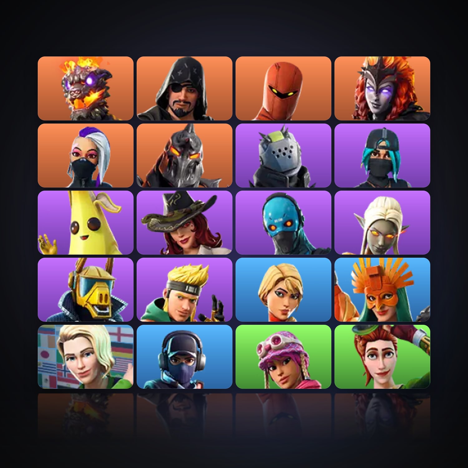 Fortnite | 20 Skins | 100 V-Bucks | Level 176 | 25 Wins — HabibiAccounts