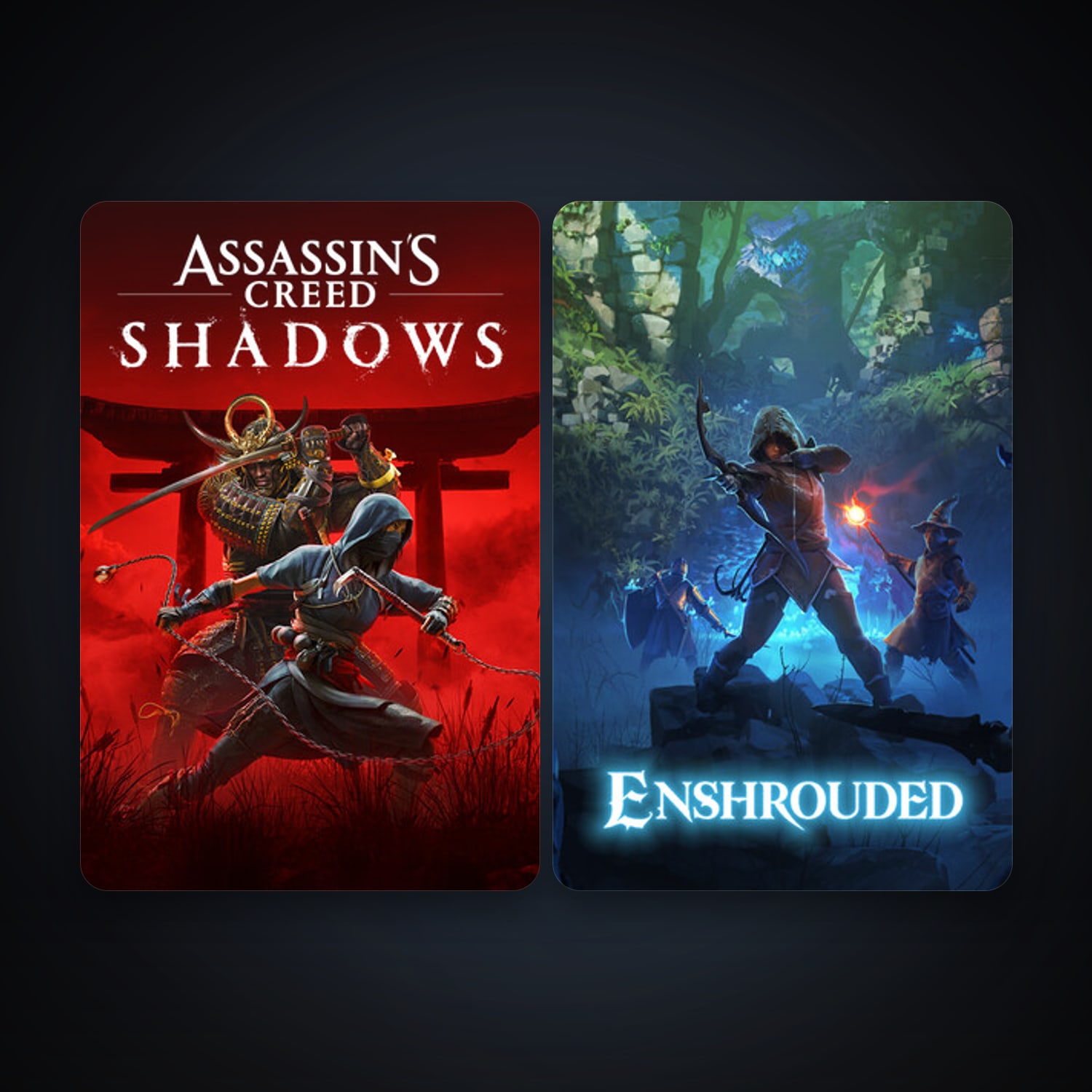 Enshrouded + Assassin’s Creed Shadows, 3 games, clean — HabibiAccounts
