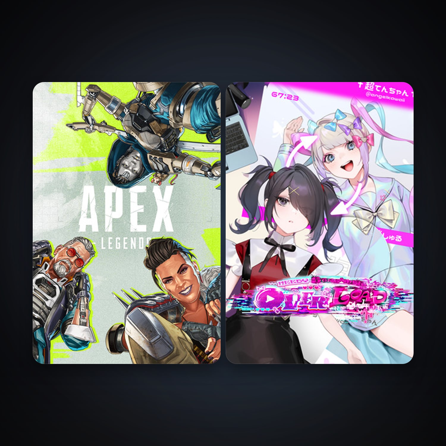 Apex Legends + NEEDY GIRL OVERDOSE, 2 games, clean — HabibiAccounts