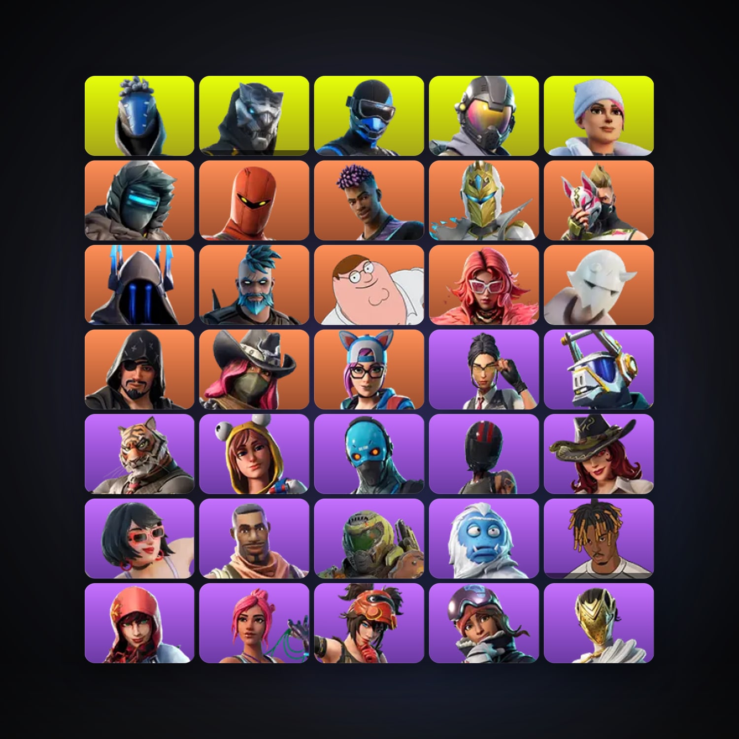 Fortnite | 64 Skins | 450 V-Bucks | Level 984 | 93 Wins — HabibiAccounts