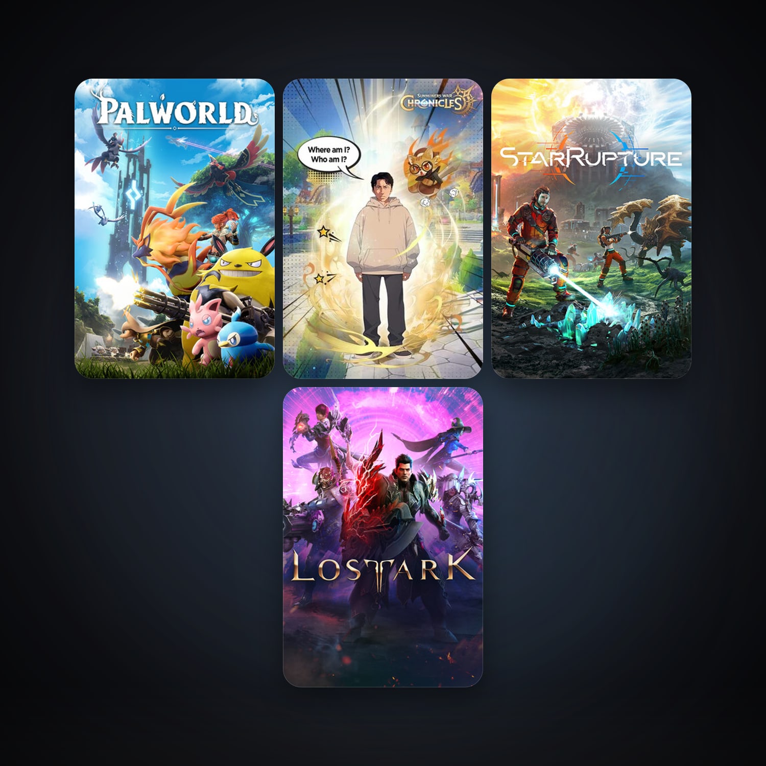 Lost Ark + Palworld, 4 games, clean — HabibiAccounts