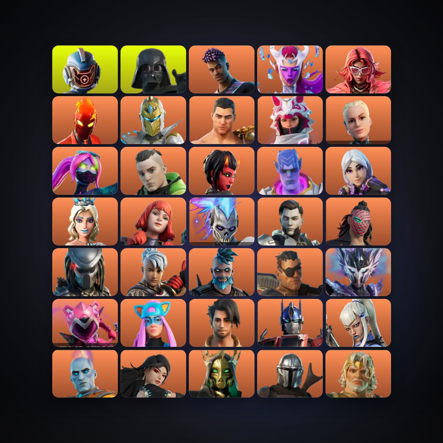 Fortnite locker — 431 skins — 100 V-Bucks — lvl 4069 — HabibiAccounts