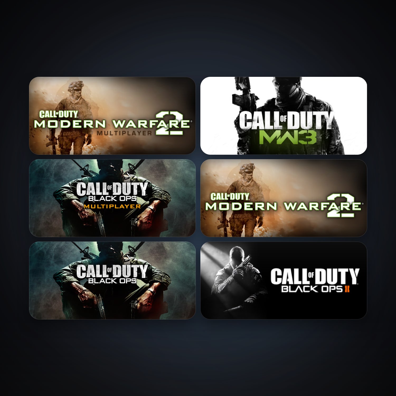 Call of Duty: Modern Warfare 2 (2009) + Call of Duty: Modern Warfare 2 - Multiplayer (2009), 9 games, clean — HabibiAccounts