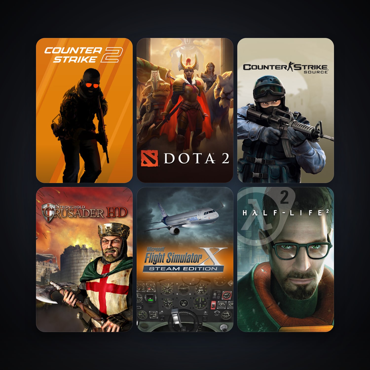 Half-Life 2 + Counter-Strike: Source, 17 games, Steam 10, clean — HabibiAccounts