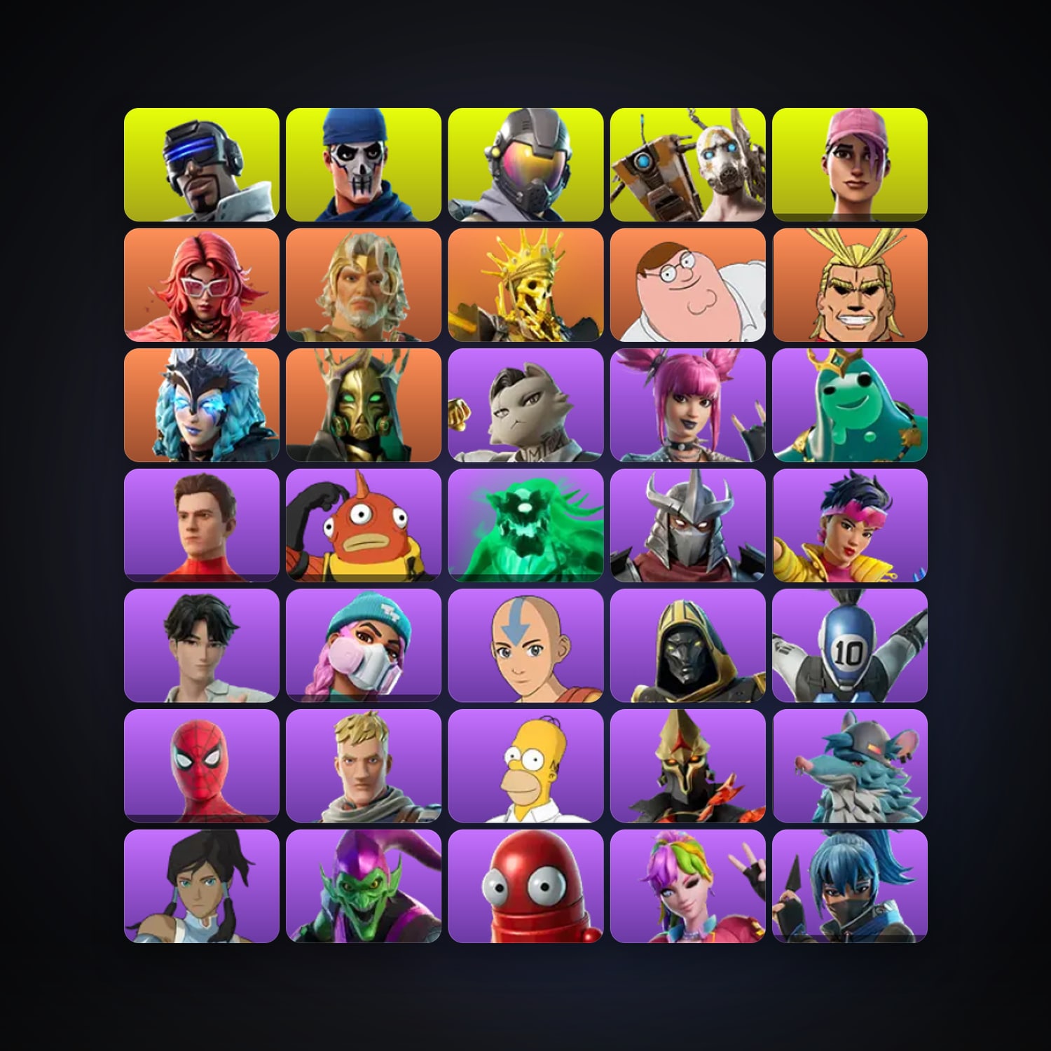 Fortnite locker — 266 skins — 500 V-Bucks — lvl 3032 — HabibiAccounts