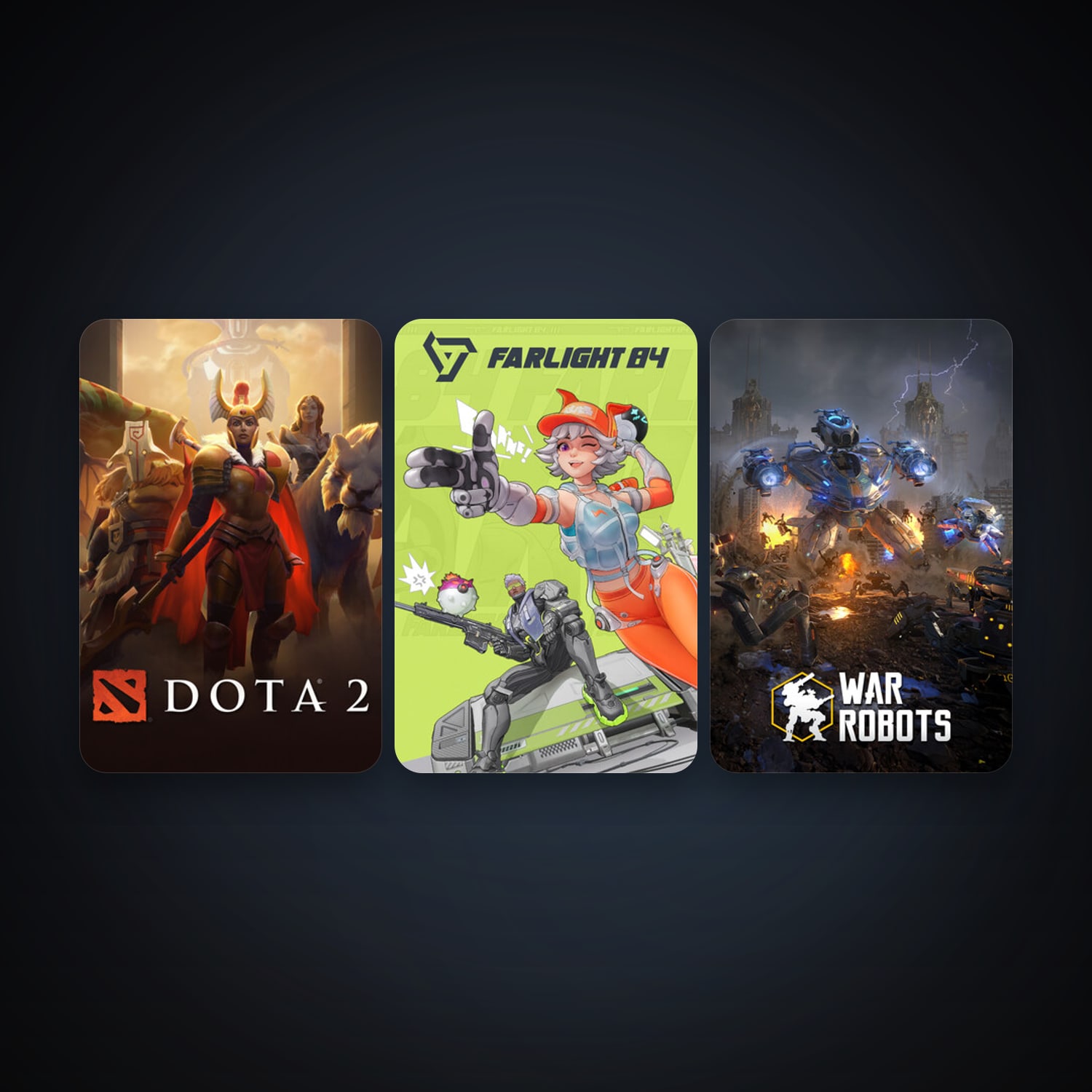 Dota 2 + War Robots, 8 games, clean — HabibiAccounts