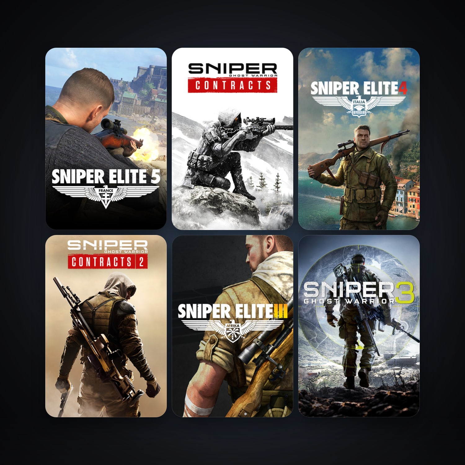 Sniper: Ghost Warrior 2 + Sniper Elite 3, 101 games, clean — HabibiAccounts