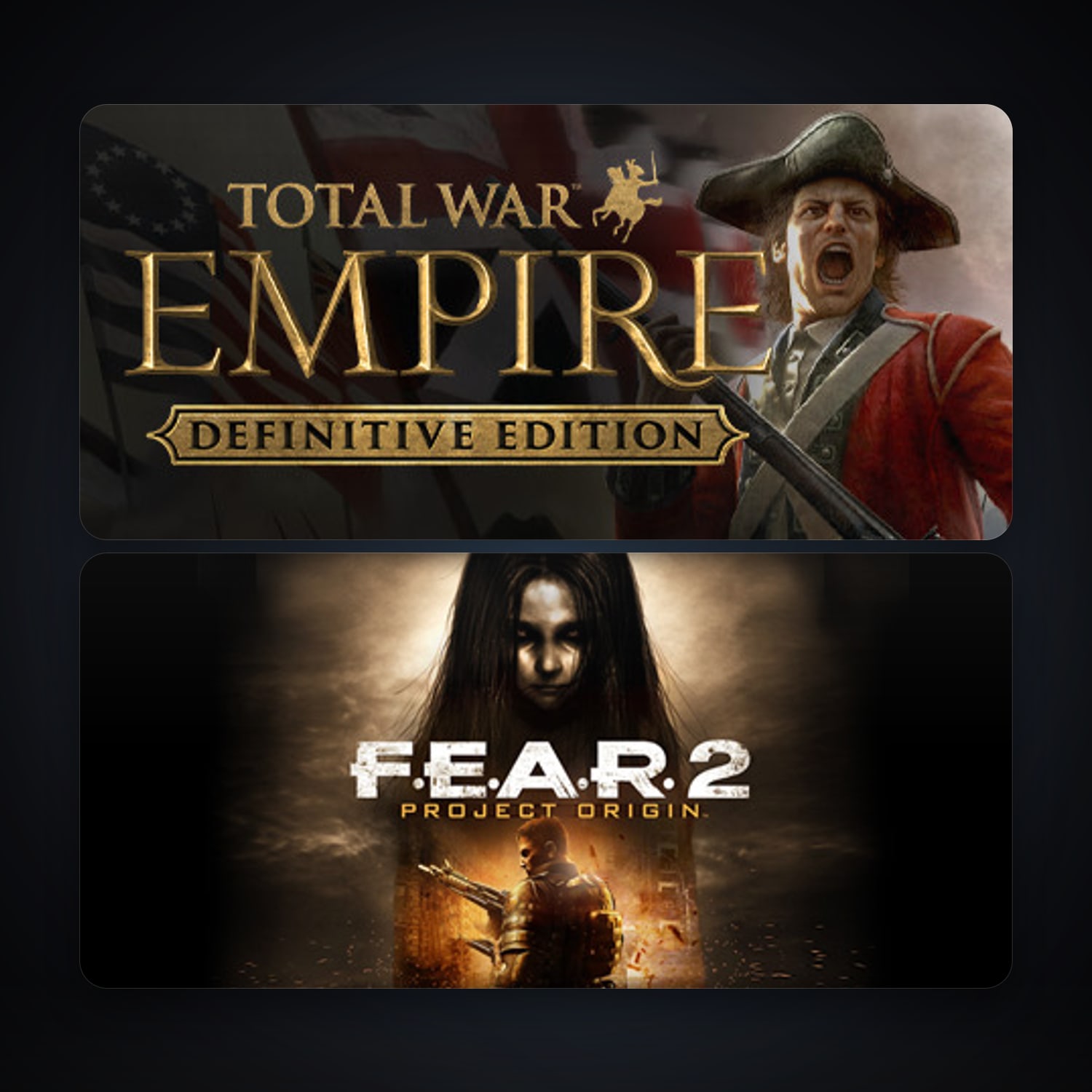 Empire: Total War & F.E.A.R. 2: Project Origin — HabibiAccounts