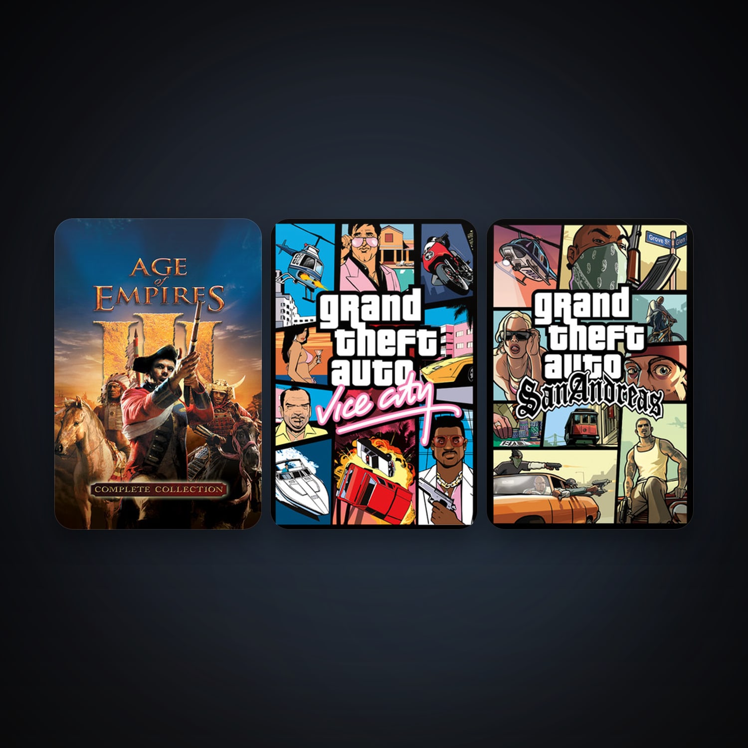 Grand Theft Auto: Vice City + Grand Theft Auto: San Andreas, 7 games, clean — HabibiAccounts