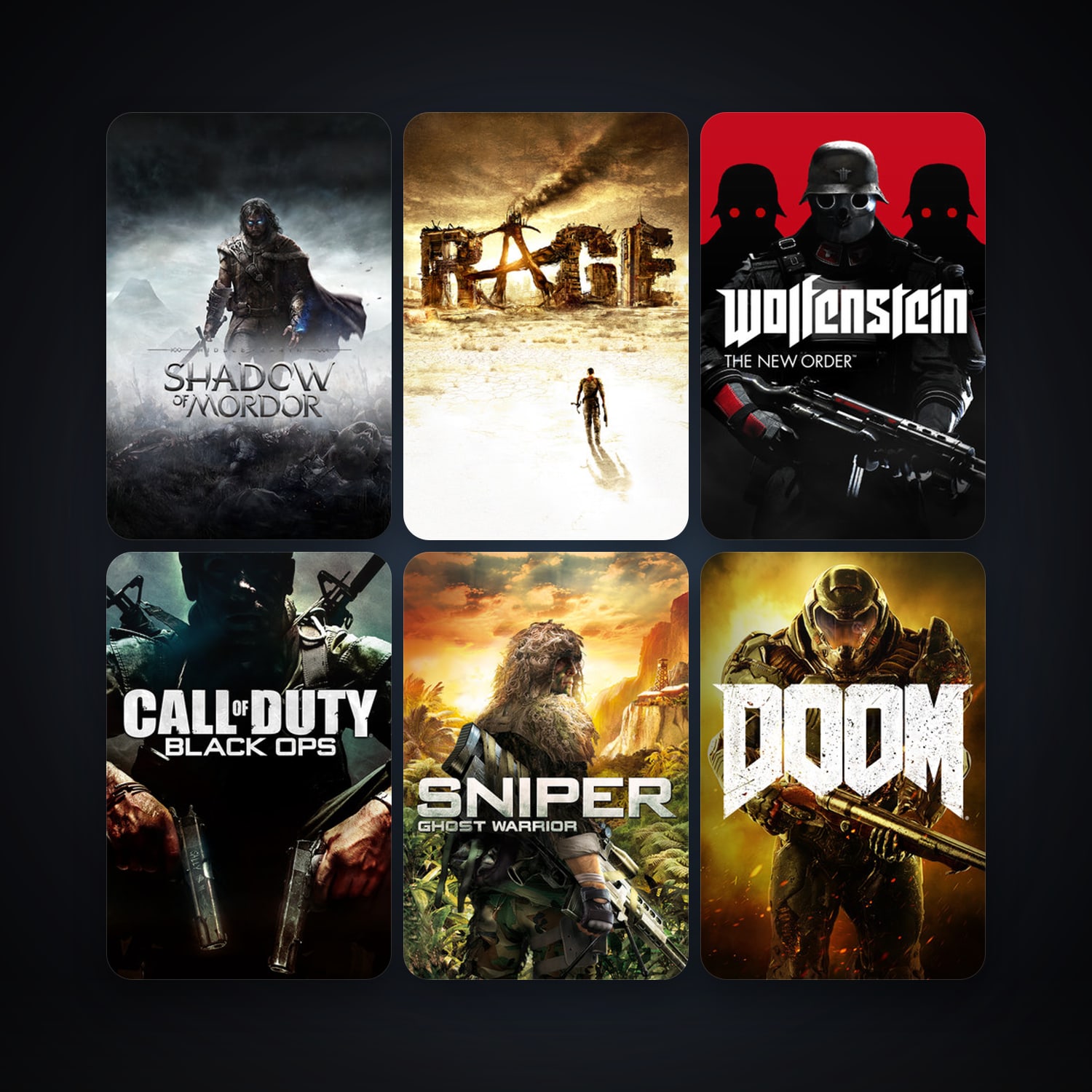 RAGE + Call of Duty: Modern Warfare 2 (2009), 31 games, Steam 10, clean — HabibiAccounts