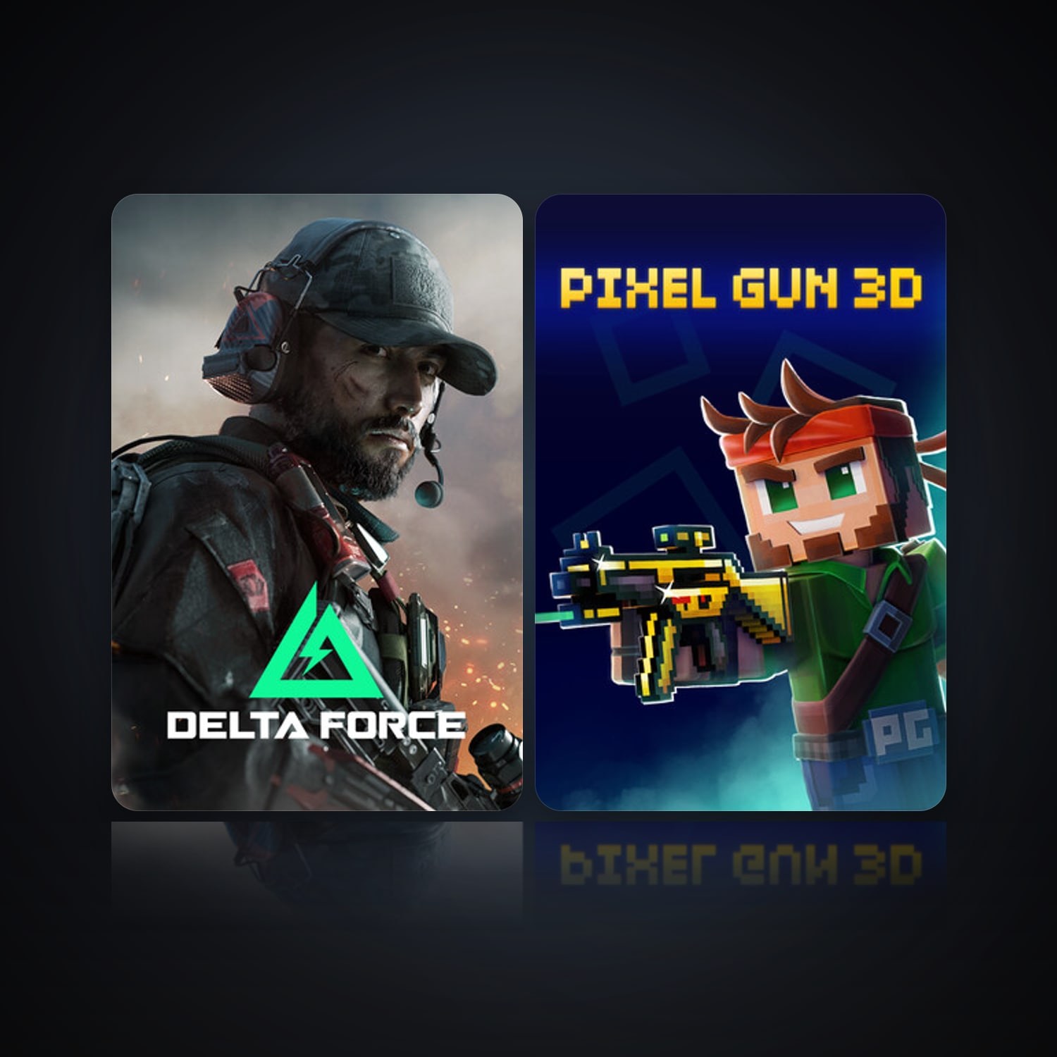 Delta Force: Hawk Ops & Pixel Gun 3D: PC Edition — HabibiAccounts