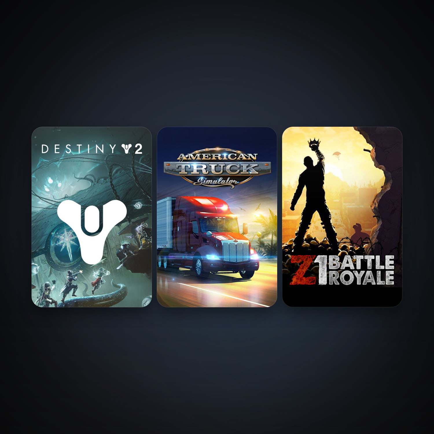 American Truck Simulator + Z1 Battle Royale, 3 games, clean — HabibiAccounts