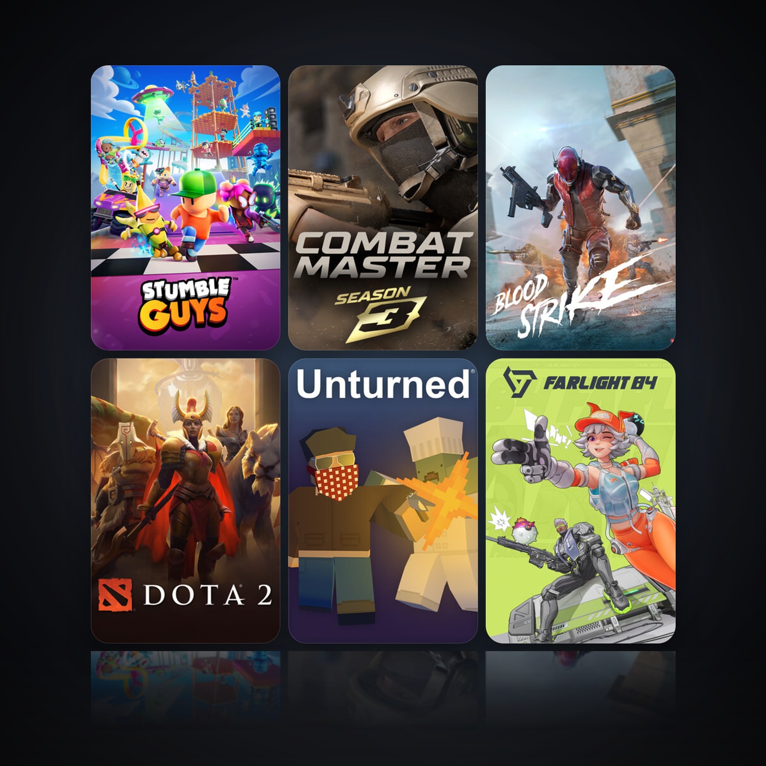 Stumble Guys & Combat Master: Season 1 | 11 Games | Clean — HabibiAccounts