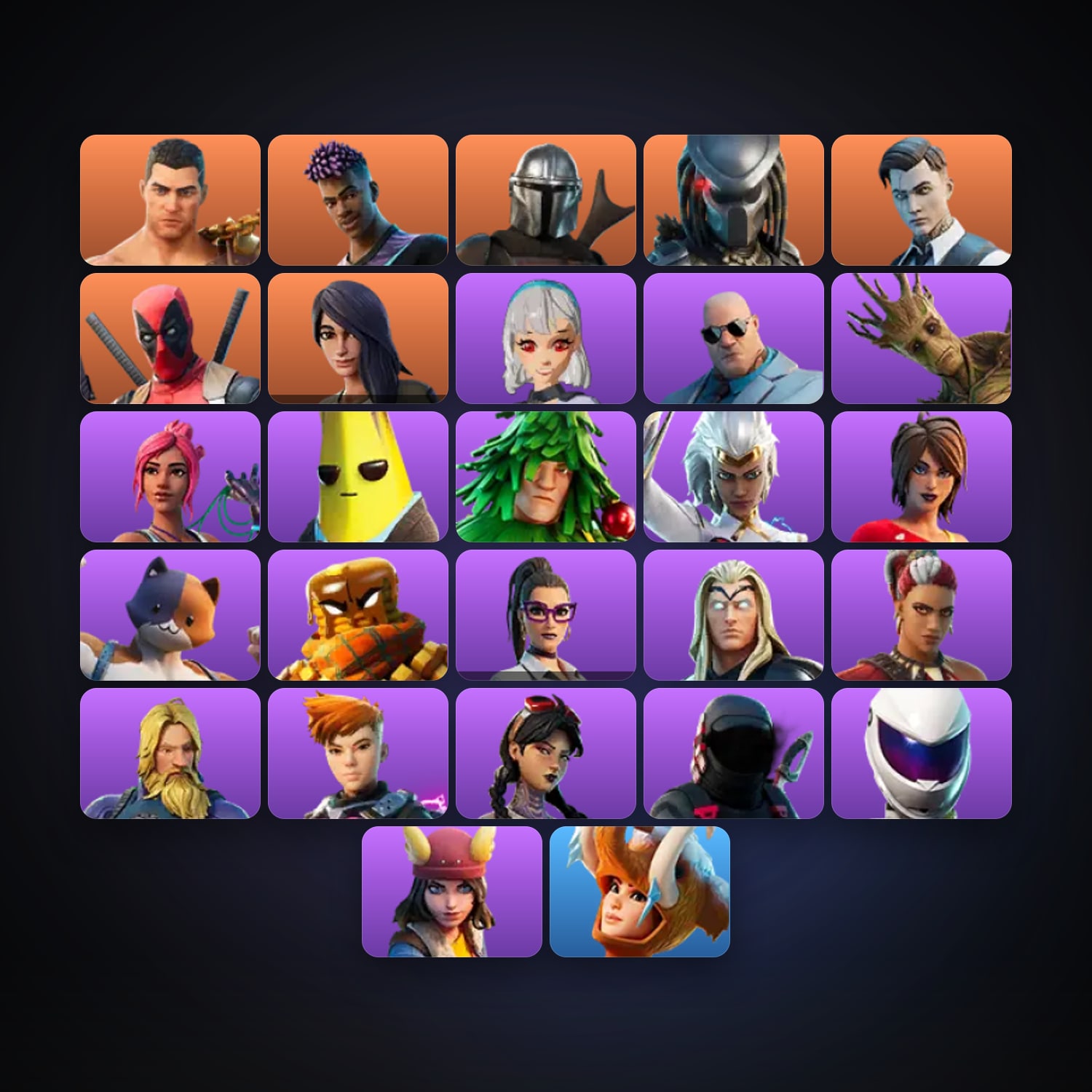 Fortnite | 27 Skins | 700 V-Bucks | Level 591 | 47 Wins — HabibiAccounts