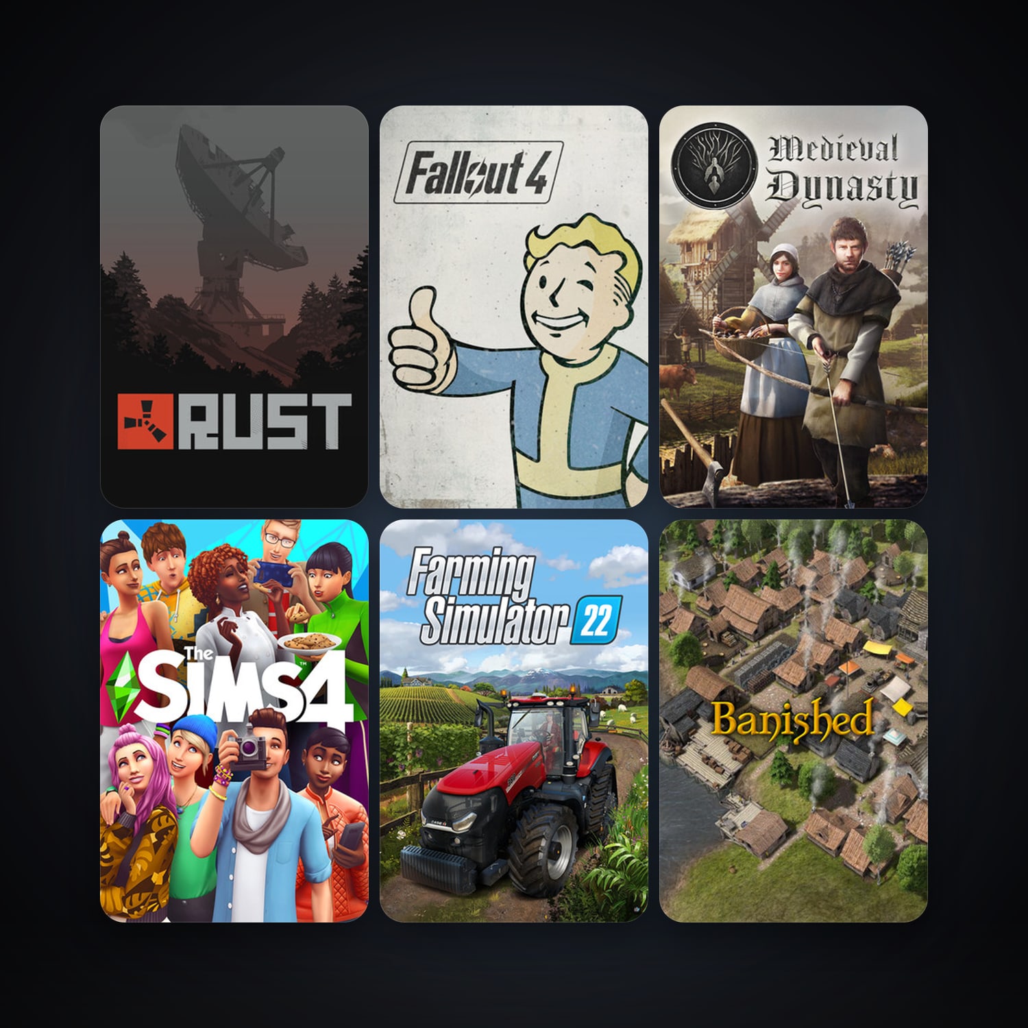 The Forest + Banished, 11 games, clean — HabibiAccounts