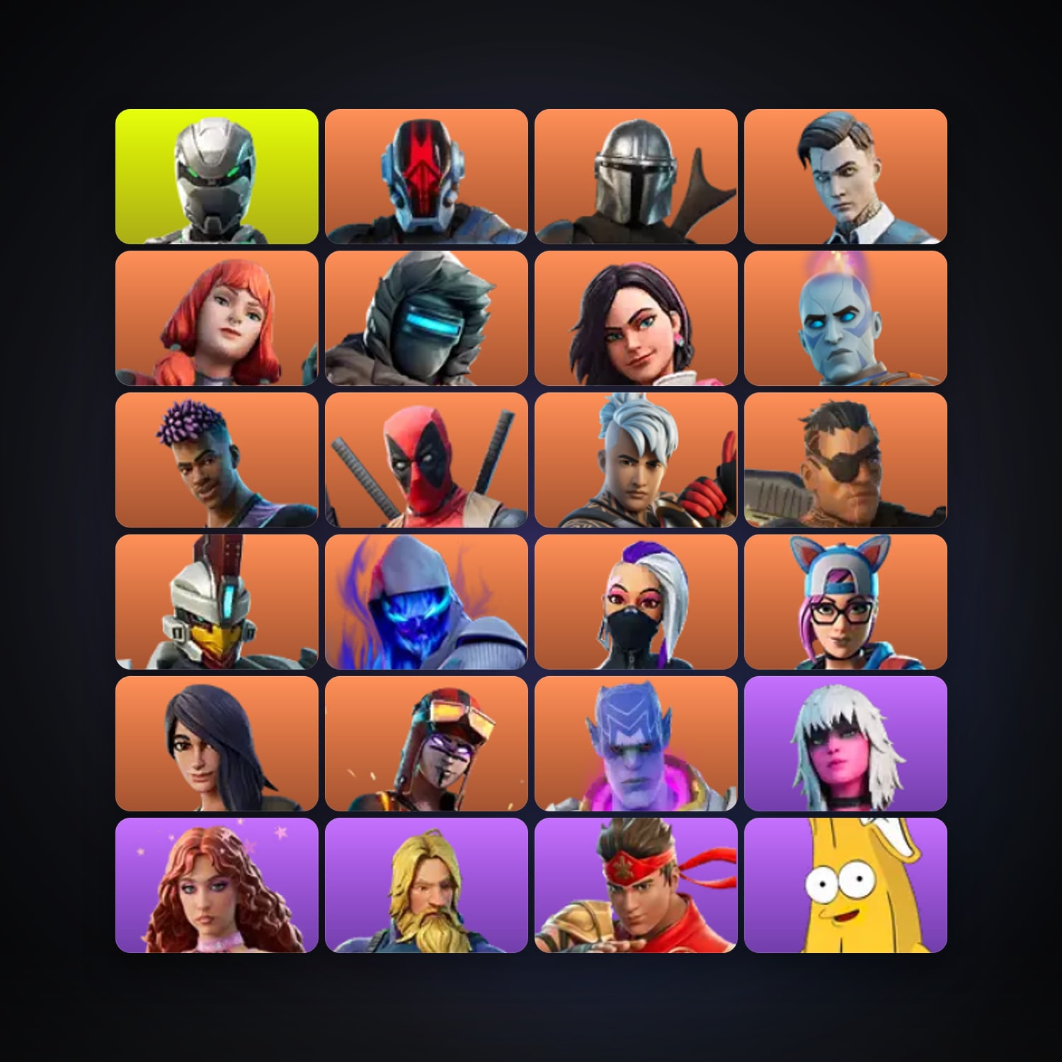 هالحساب فورتنايت، اللوكر مليان 100 سكن، 50 فيبوكس، لفل 2704، 132 فوز — HabibiAccounts