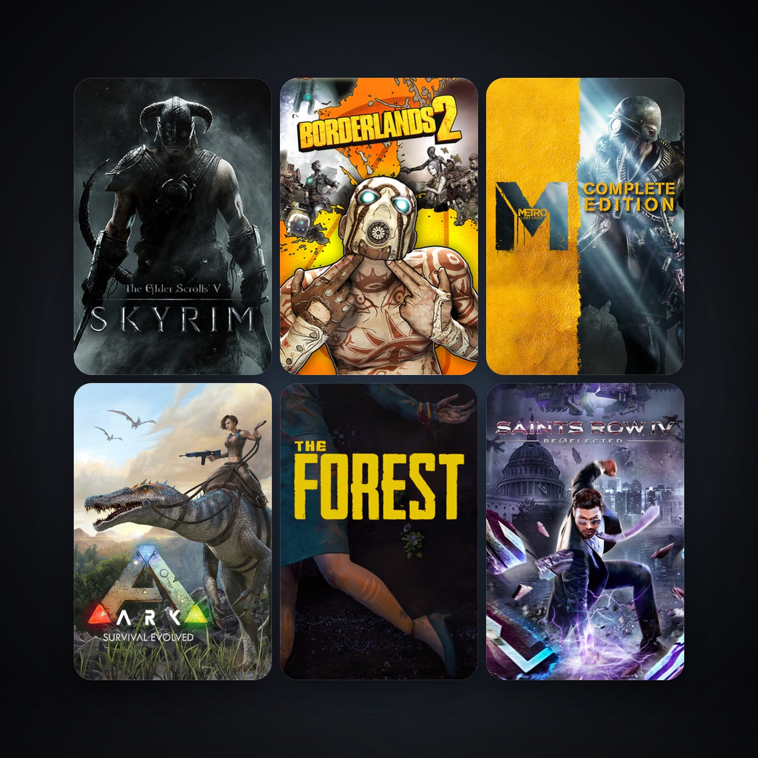 Metro: Last Light + Borderlands 2, 14 games, clean — HabibiAccounts