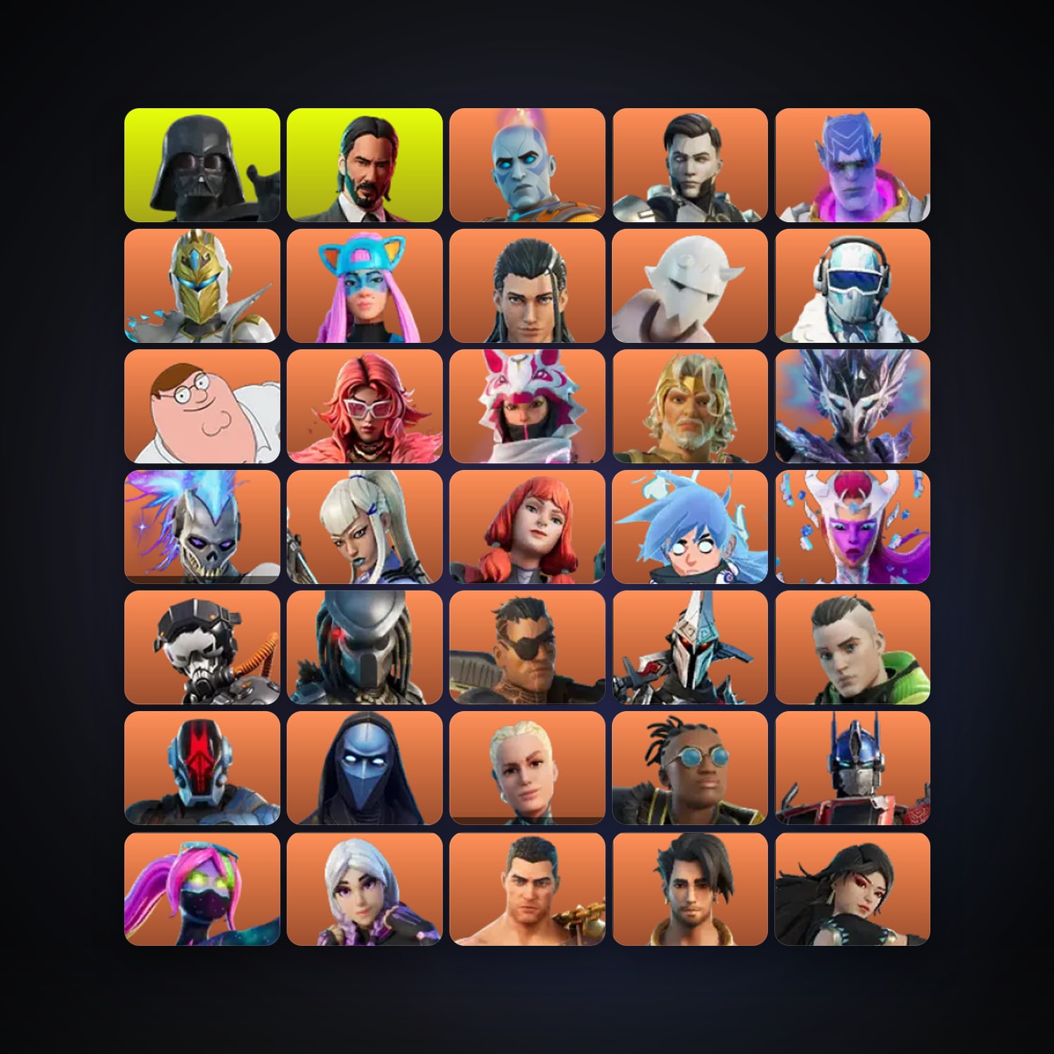 Fortnite locker — 345 skins — 4.3K V-Bucks — lvl 4827 — HabibiAccounts