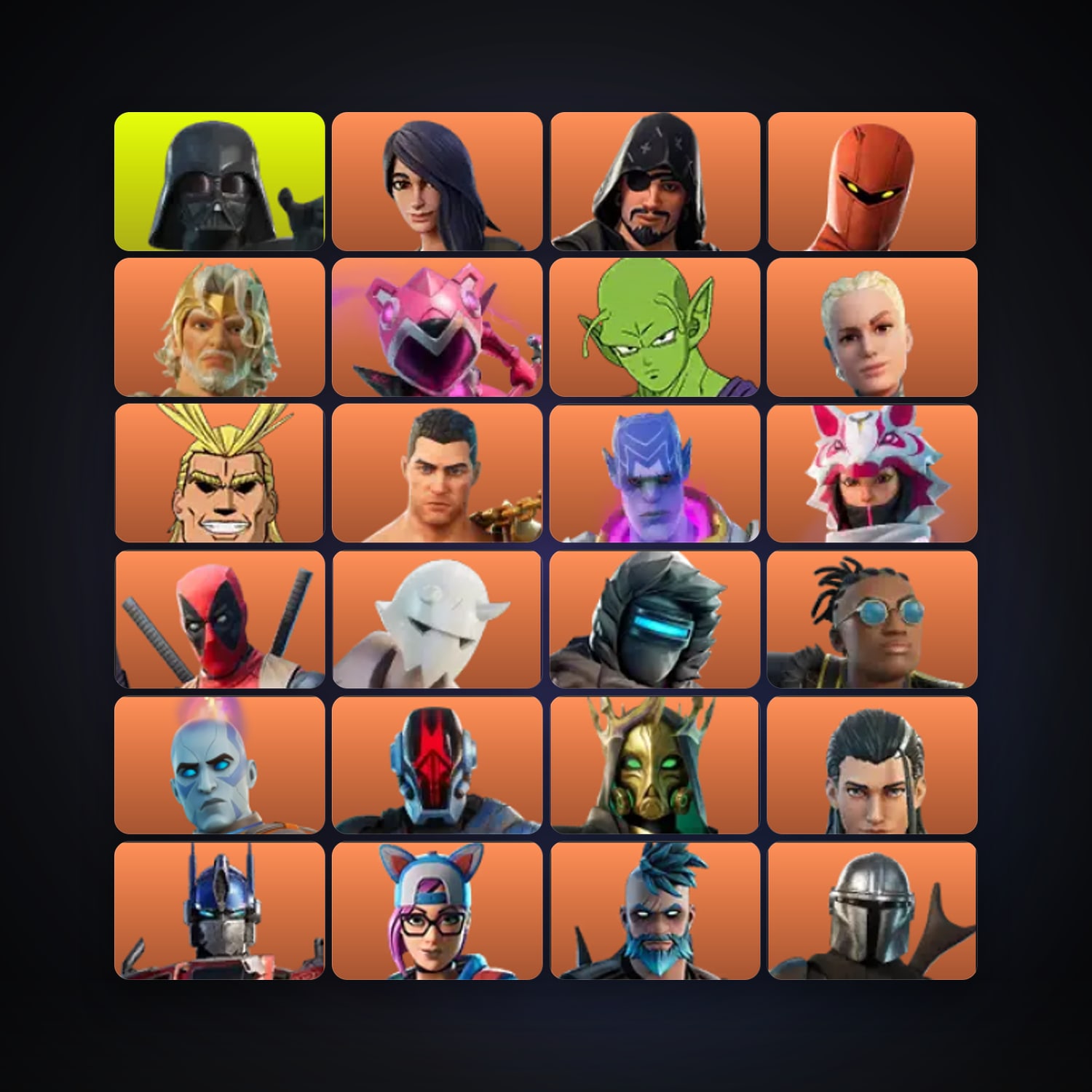 Fortnite locker — 469 skins — 650 V-Bucks — lvl 4940 — HabibiAccounts