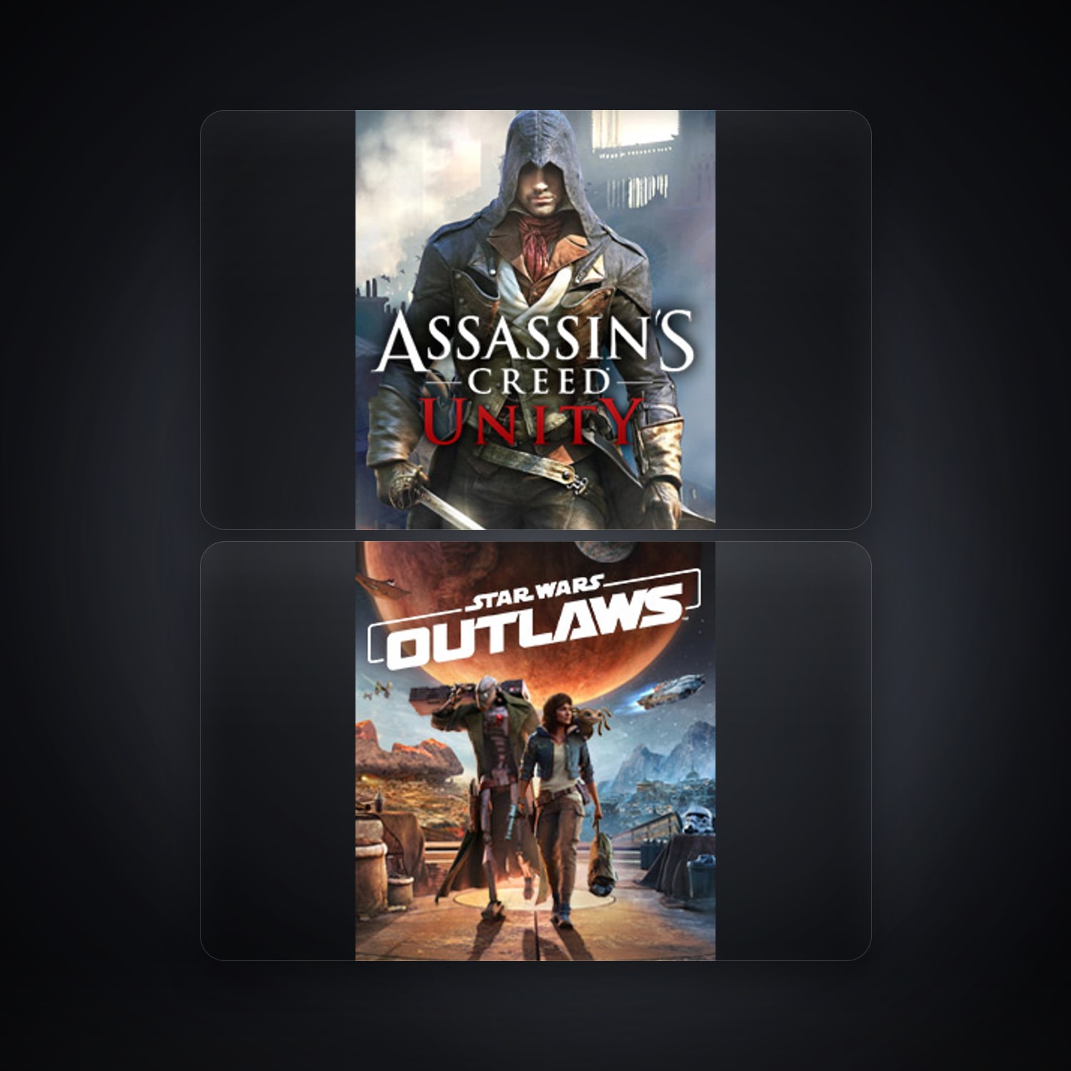 Assassin's Creed Unity & Star Wars Outlaws | 2 Games — HabibiAccounts