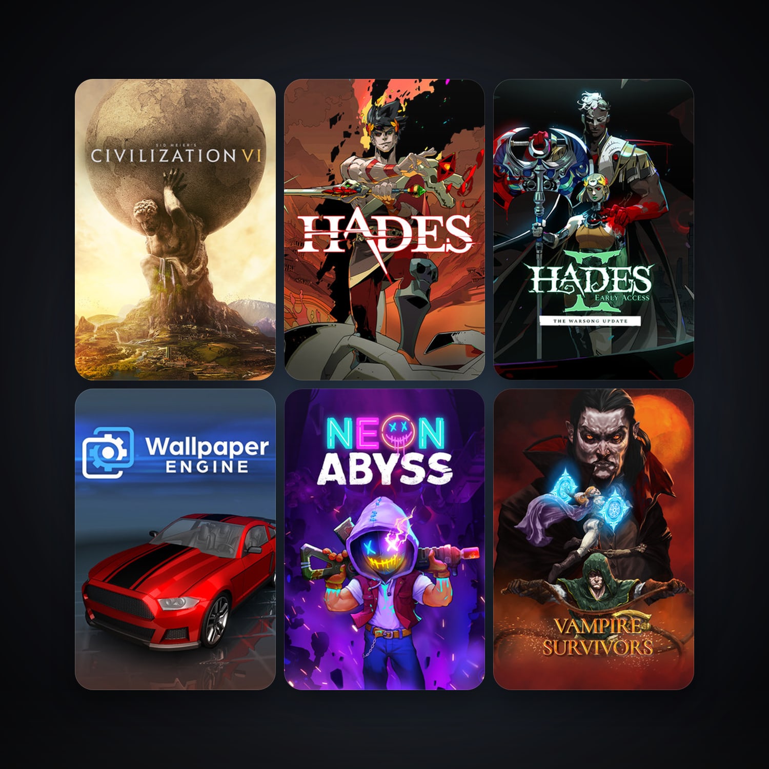 Sid Meier's Civilization VI & Hades | 30 Games | Clean — HabibiAccounts